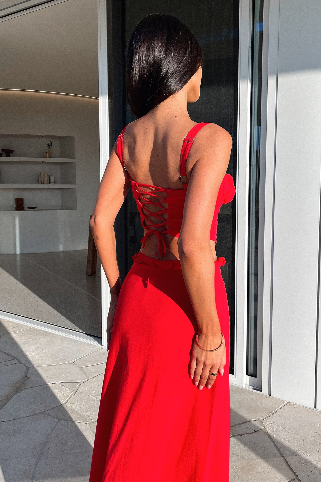Nakia Top - Red-Coutiqo