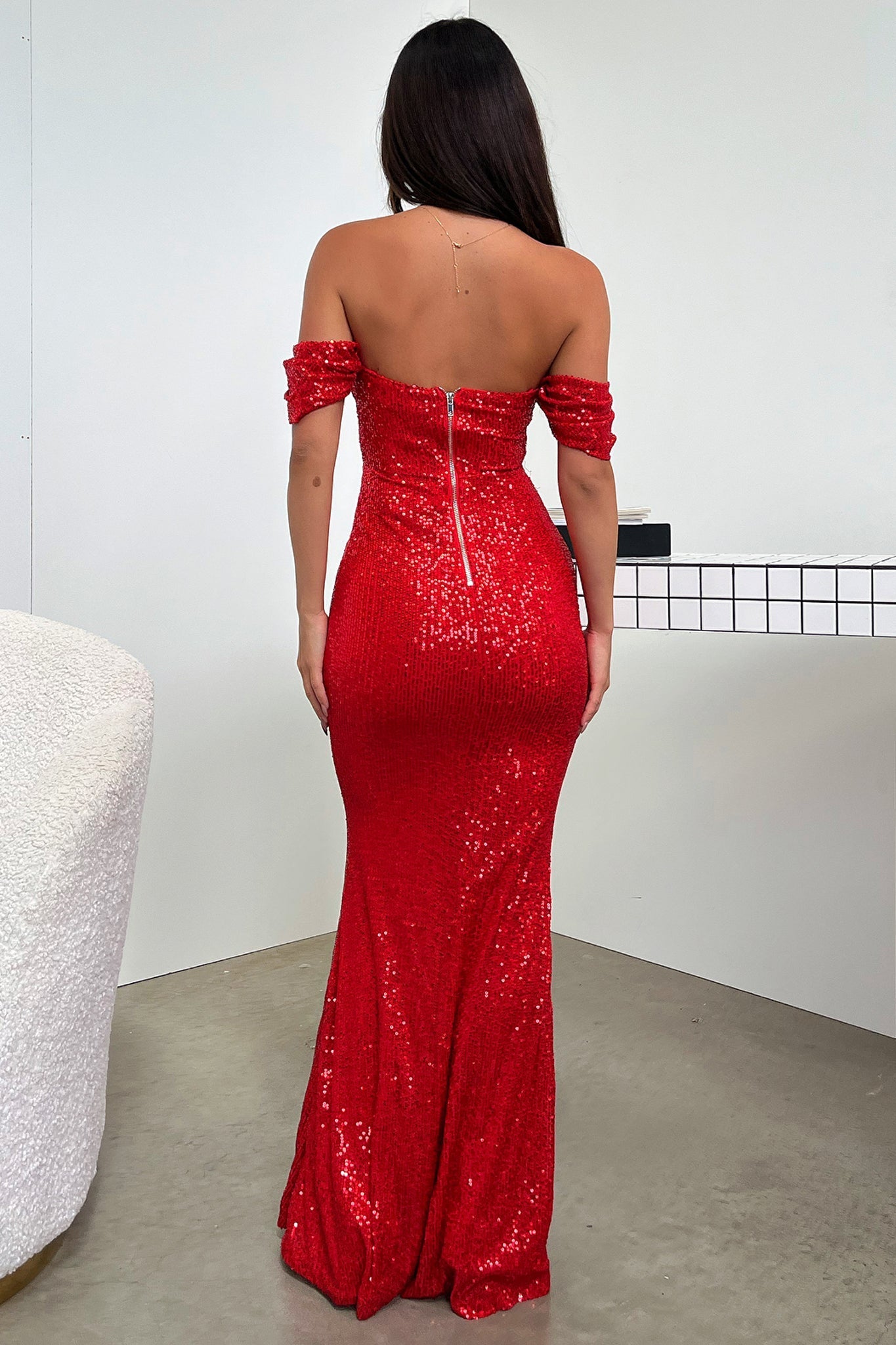 Nara Maxi Dress - Red-Coutiqo
