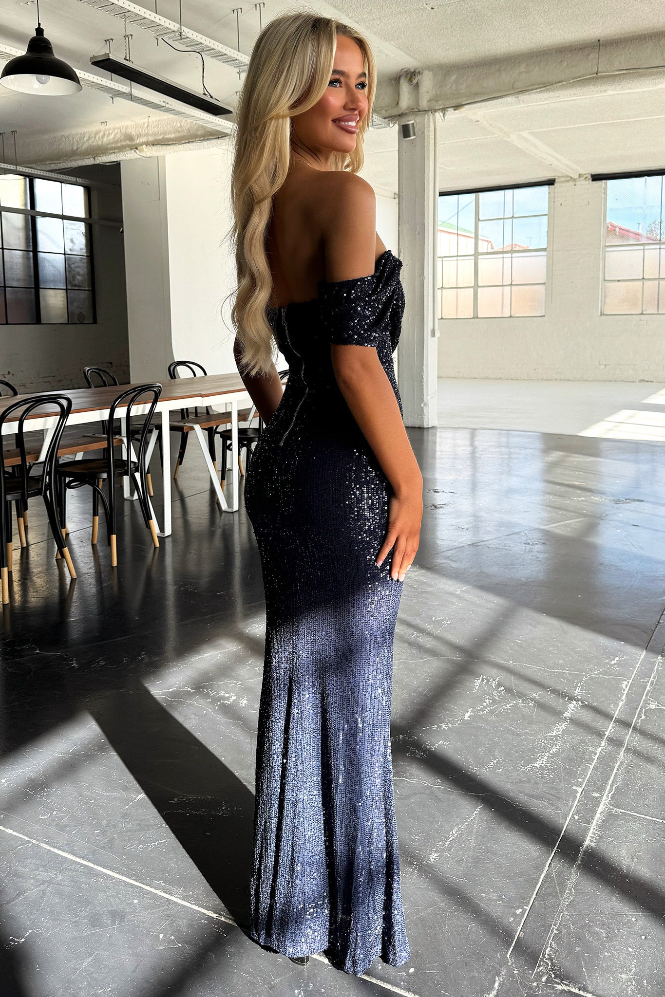 Nara Maxi Dress - Navy-Coutiqo