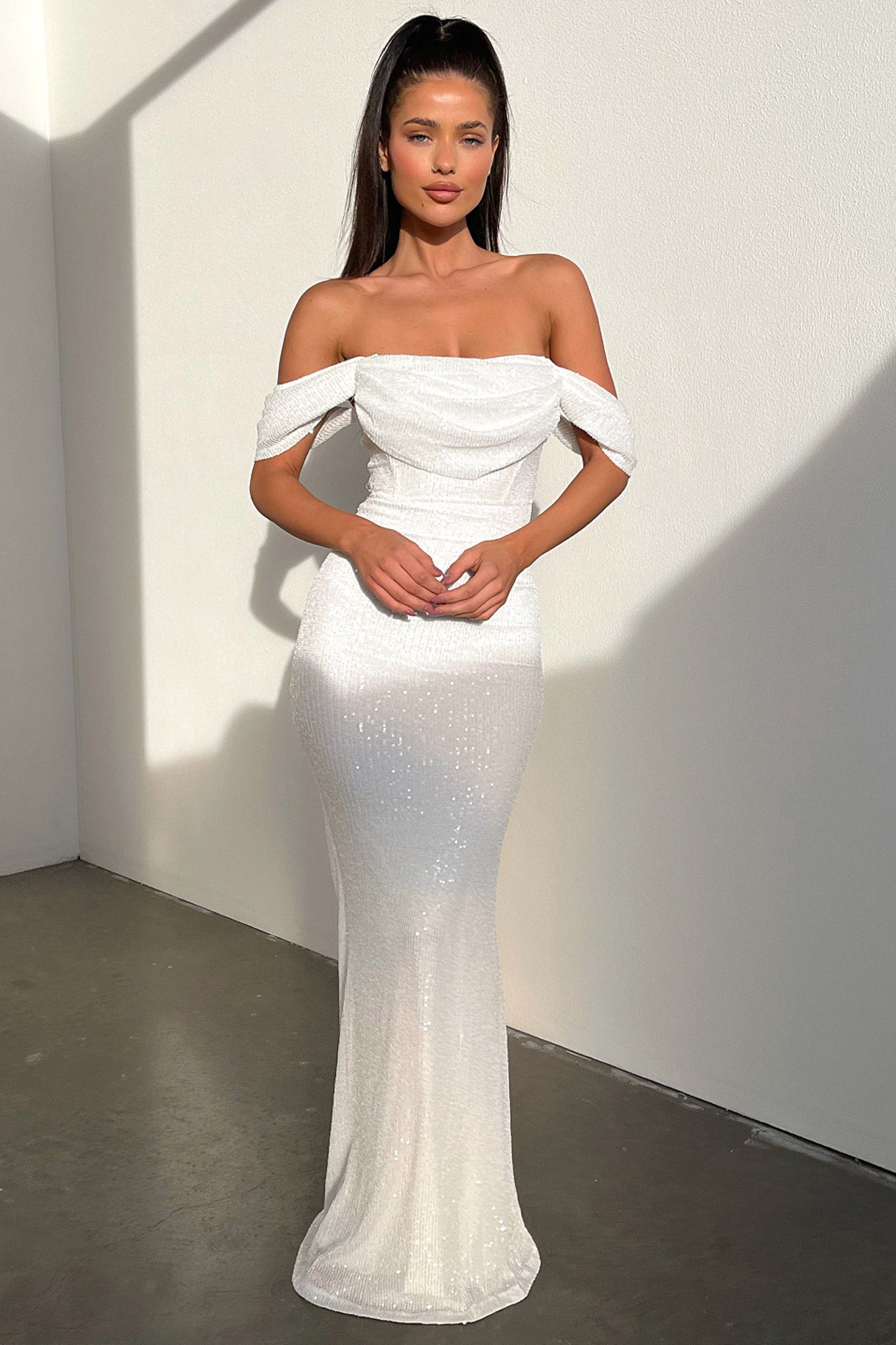 Nara Maxi Dress - White-Coutiqo