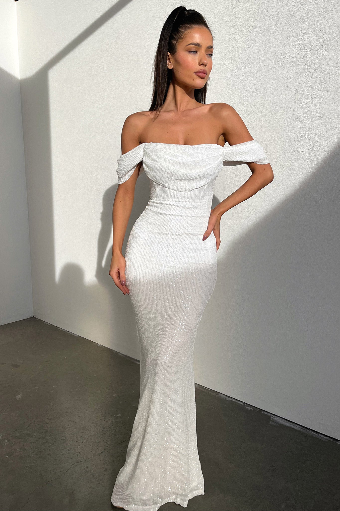 Nara Maxi Dress - White-Coutiqo