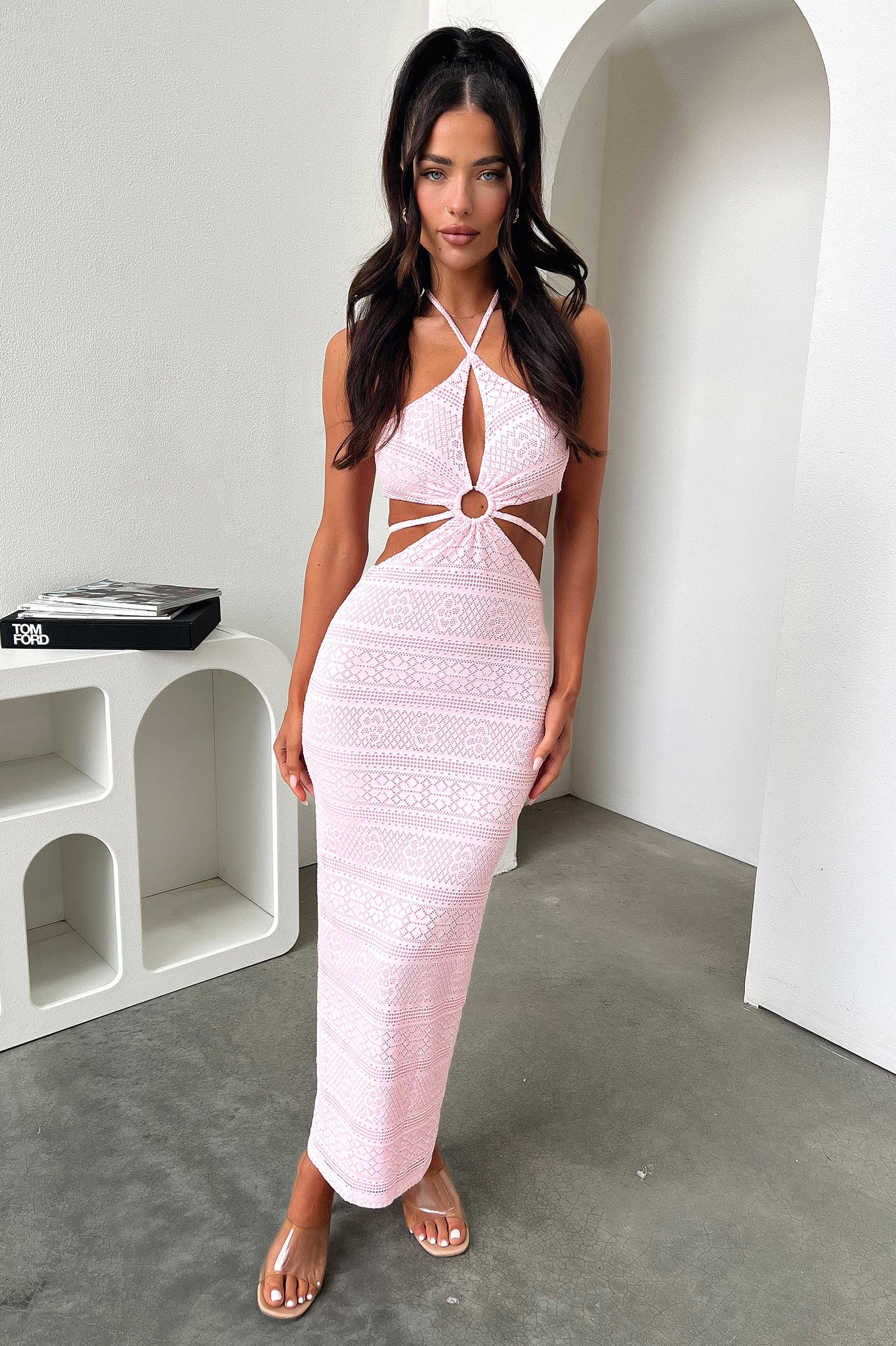 Neisha Maxi Dress - Pink-Coutiqo