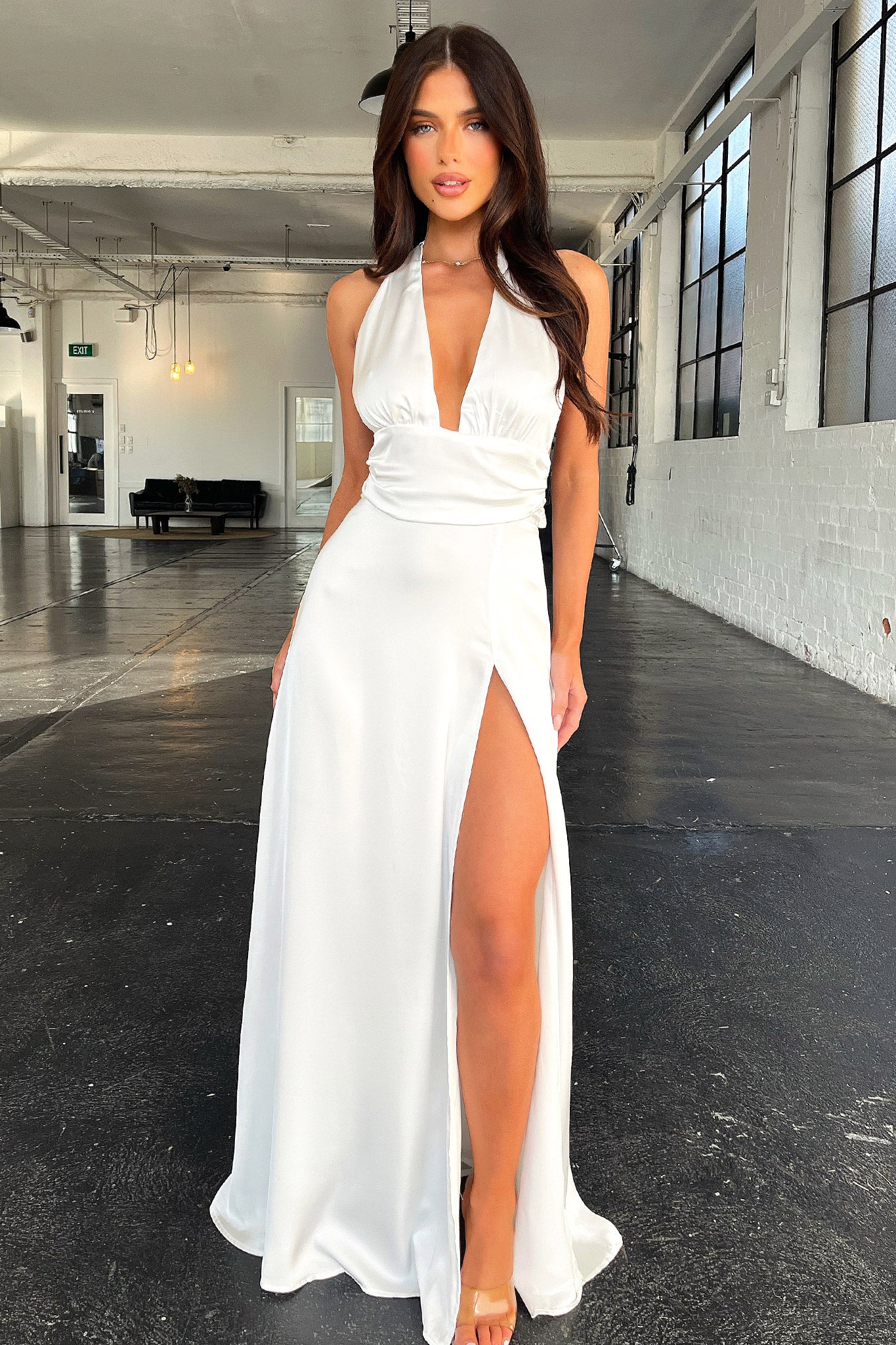 Neriah Maxi Dress - White-Coutiqo