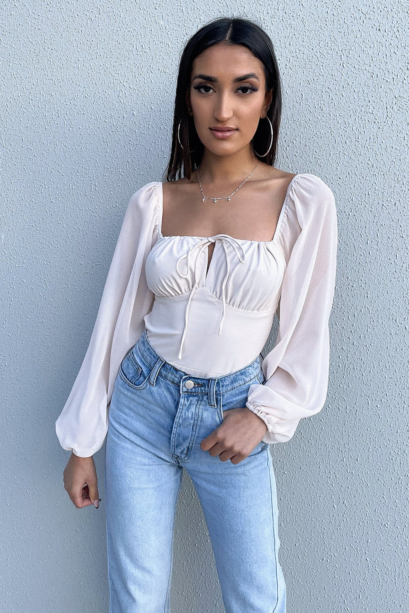 Christina Bodysuit - Light Peach-Coutiqo