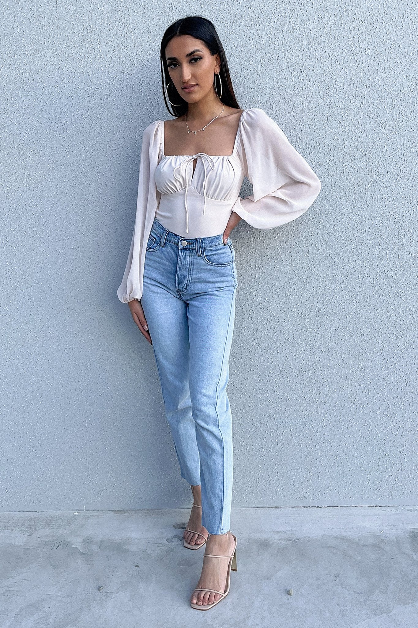 Christina Bodysuit - Light Peach-Coutiqo