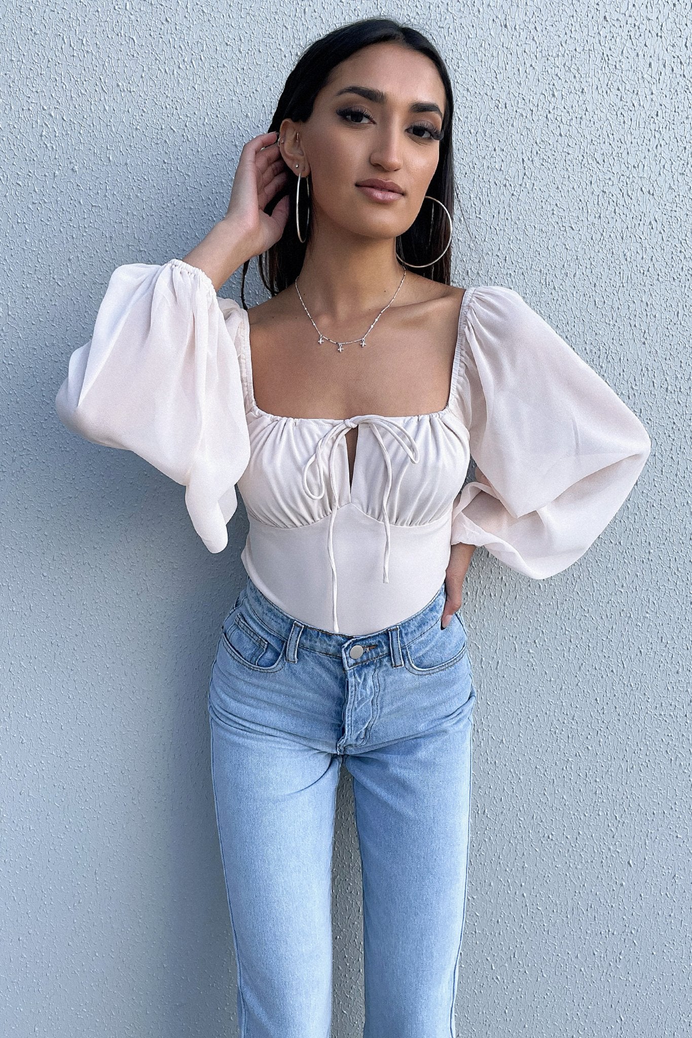 Christina Bodysuit - Light Peach-Coutiqo