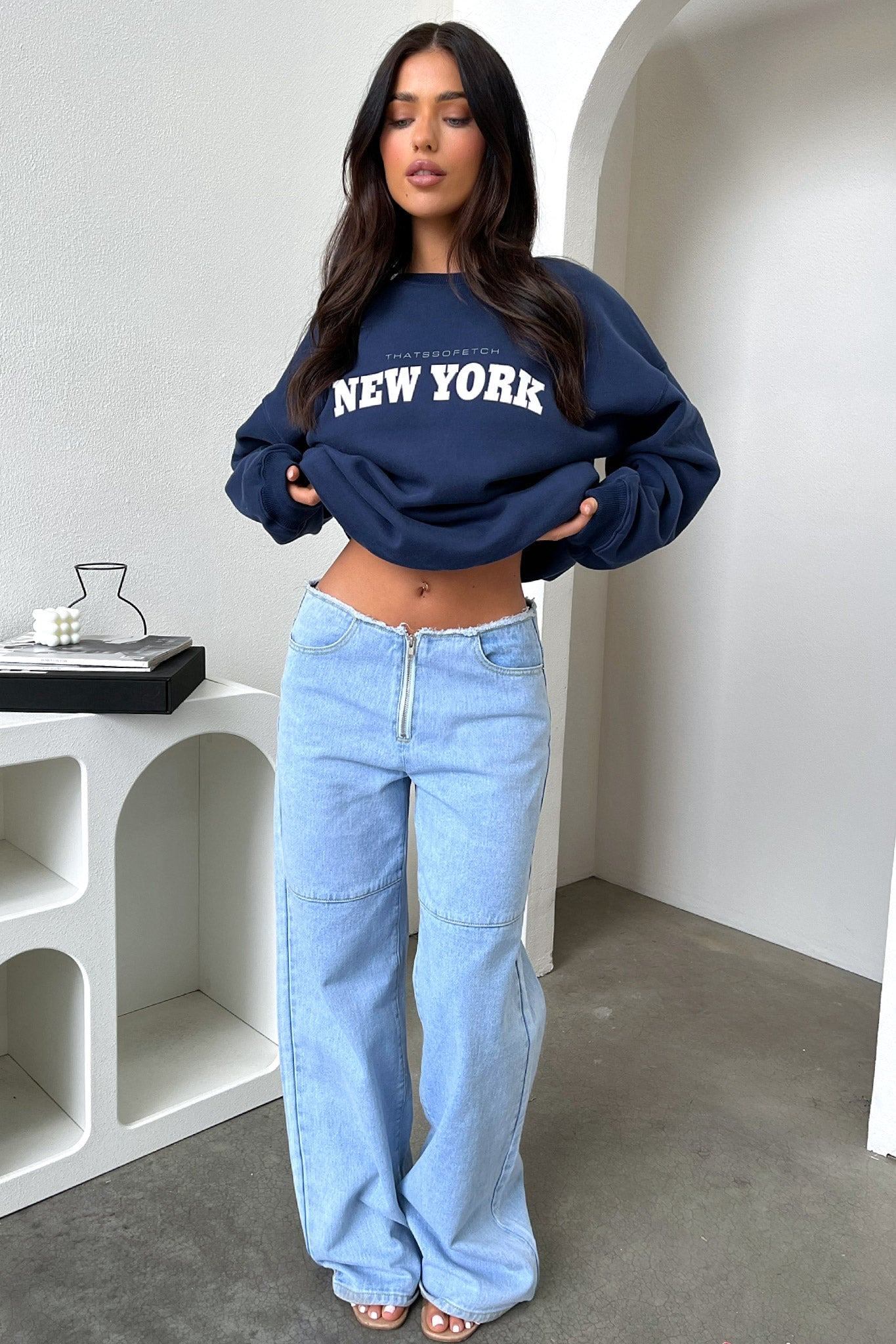 New York Crewneck - Navy-Coutiqo