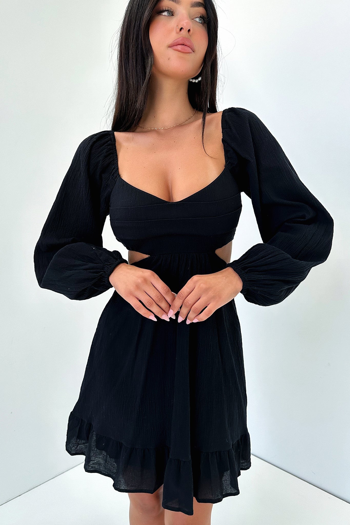 Nicole Dress - Black-Coutiqo