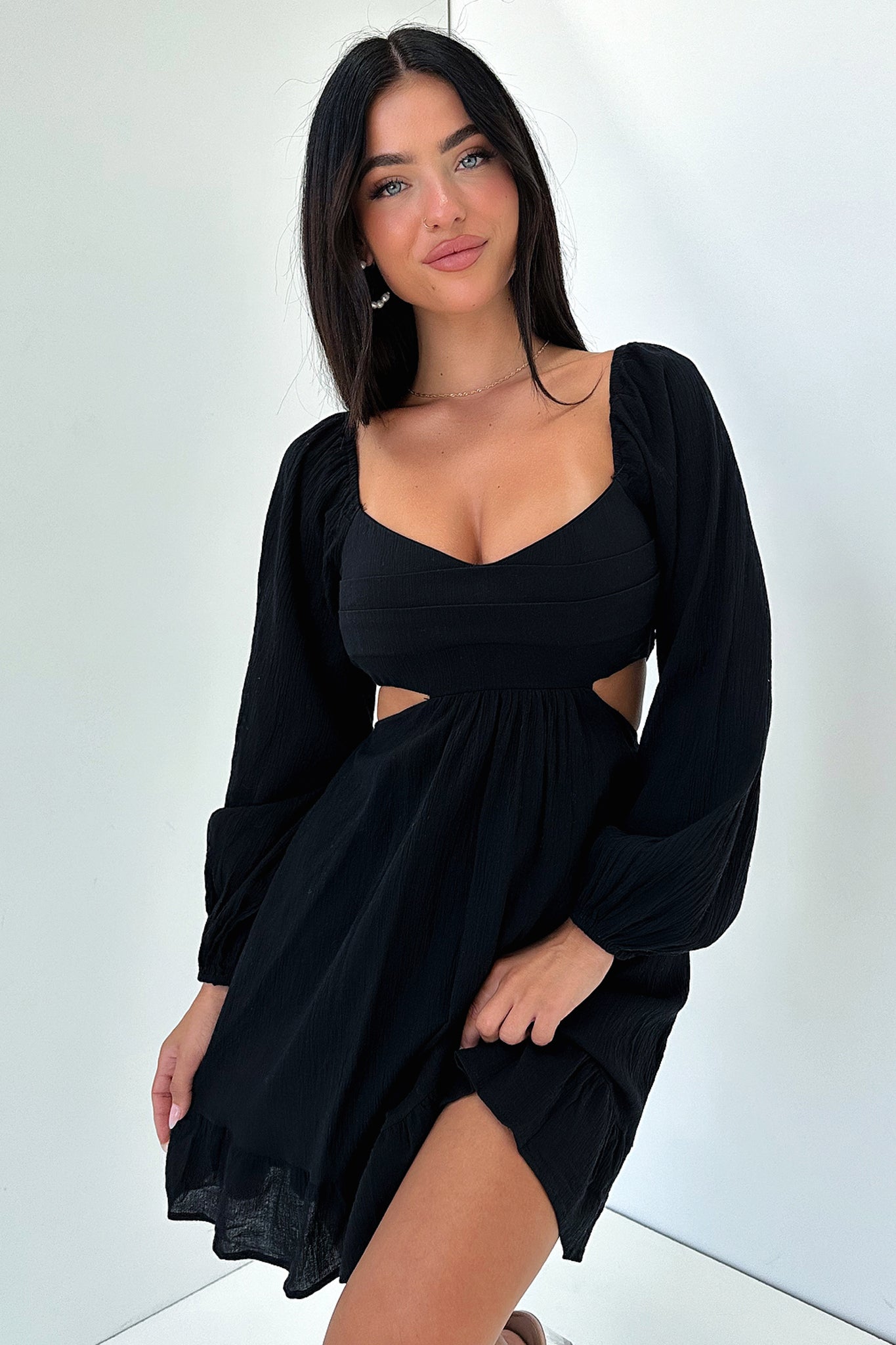 Nicole Dress - Black-Coutiqo