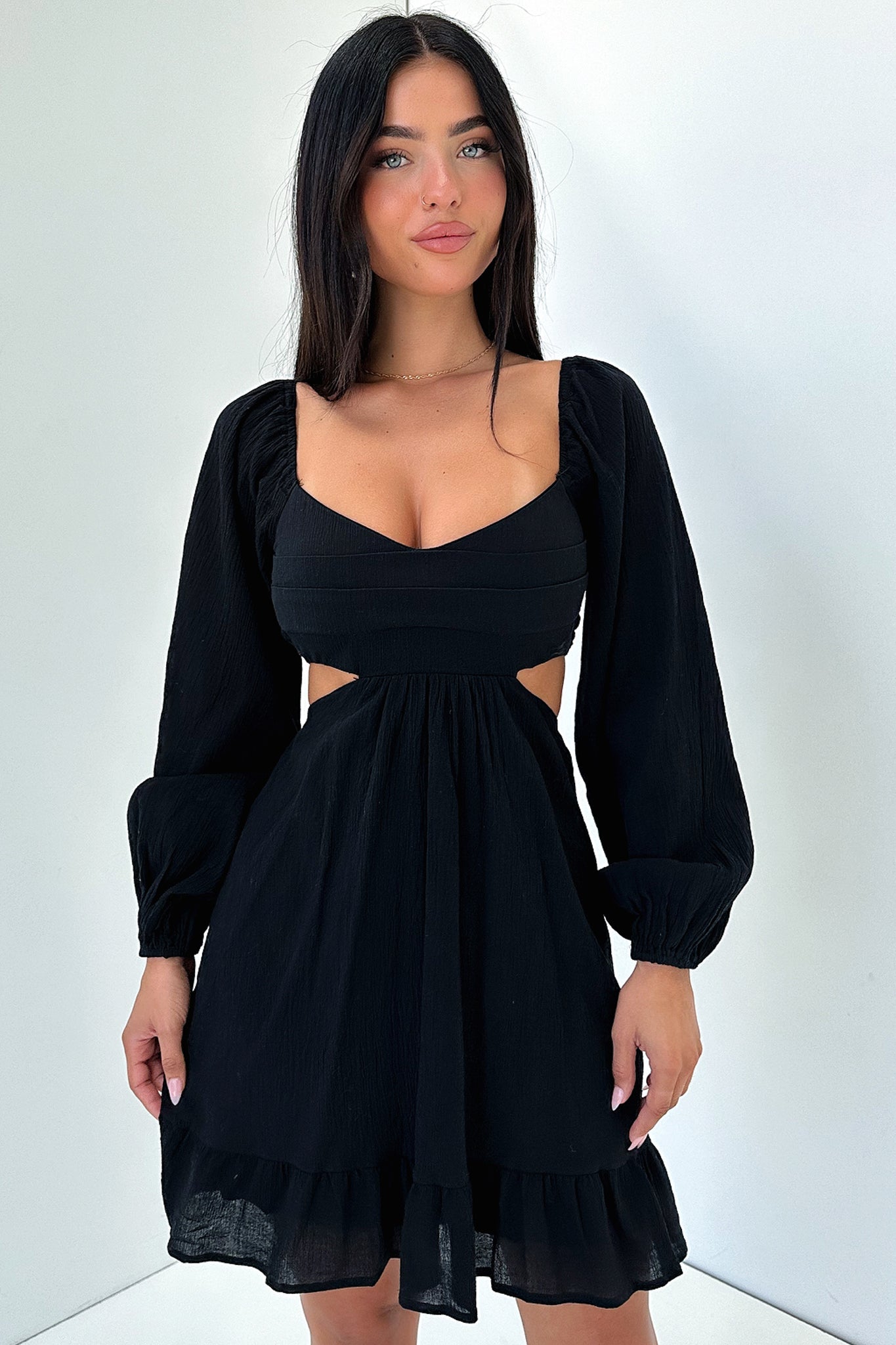Nicole Dress - Black-Coutiqo