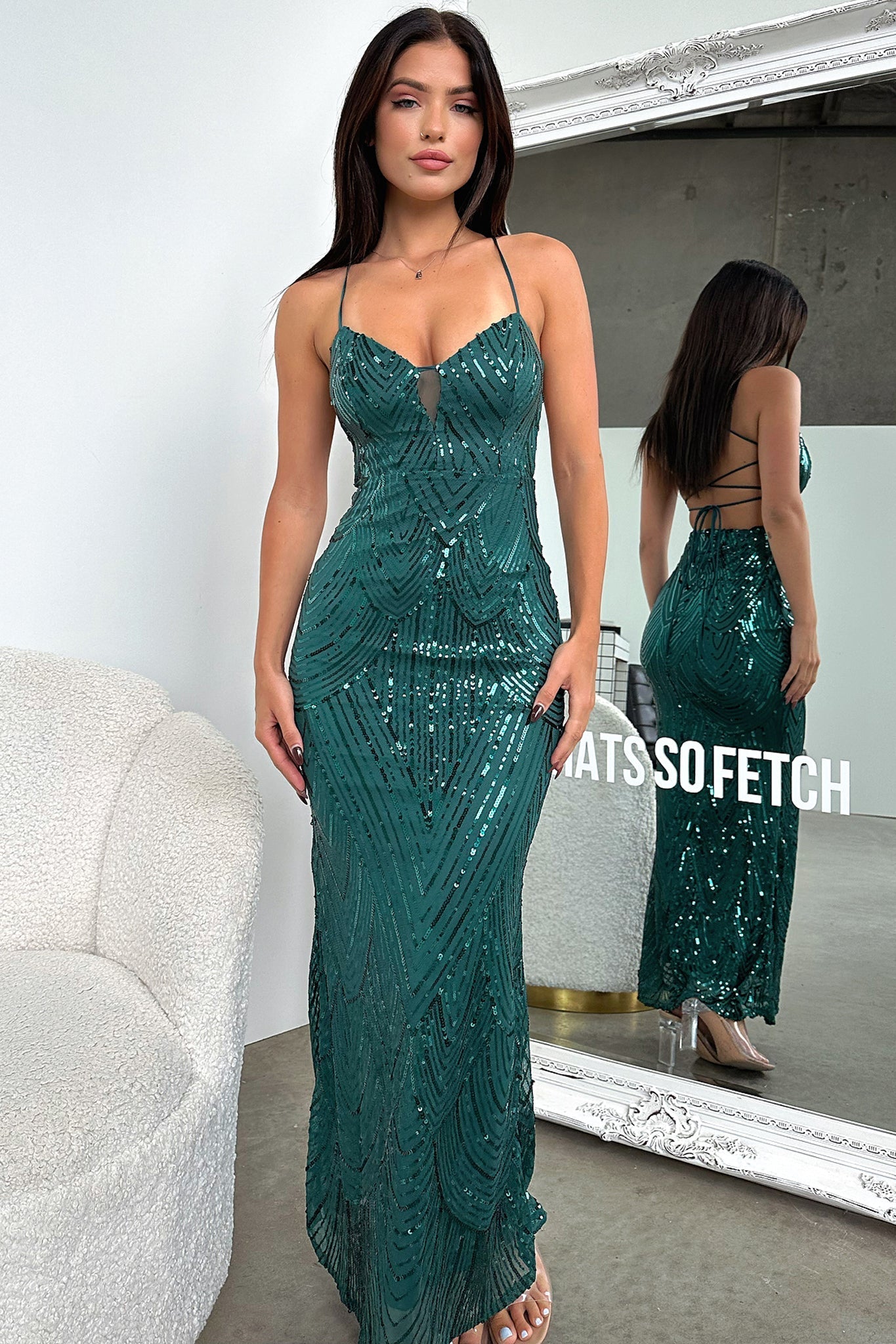 Nolan Maxi Dress - Emerald-Coutiqo