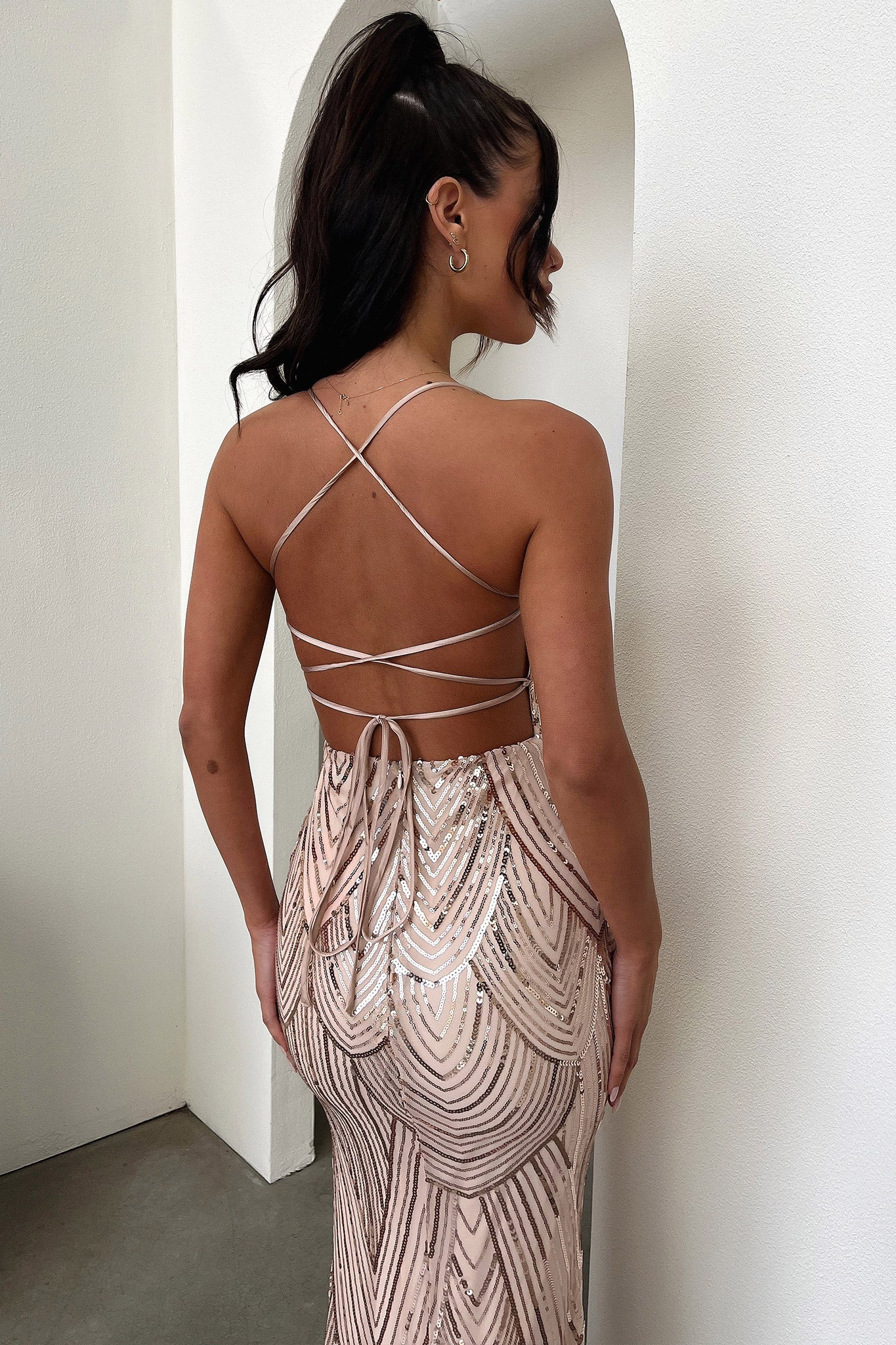 Nolan Maxi Dress - Gold-Coutiqo