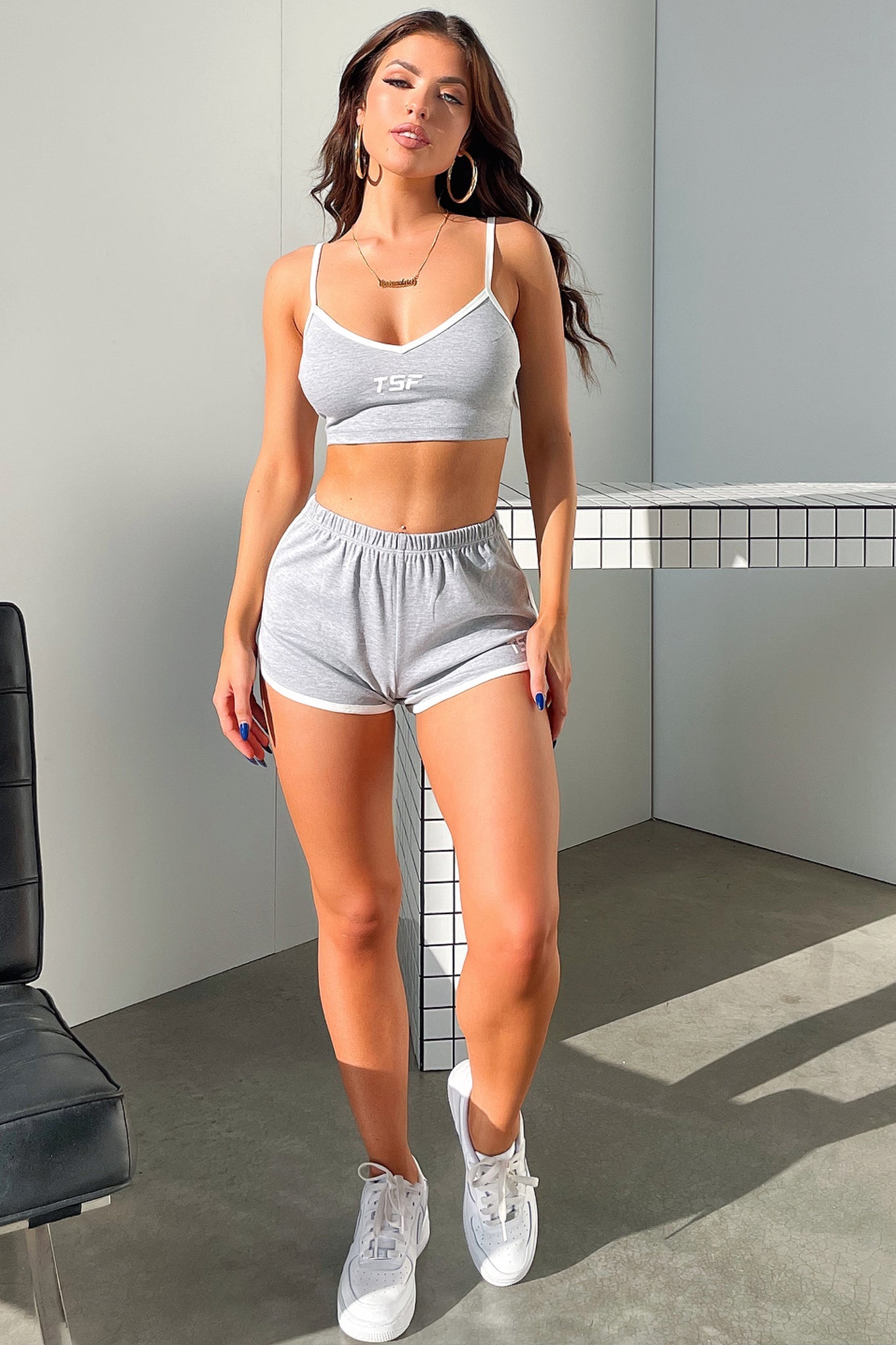 TSF Nora Crop - Grey-Coutiqo