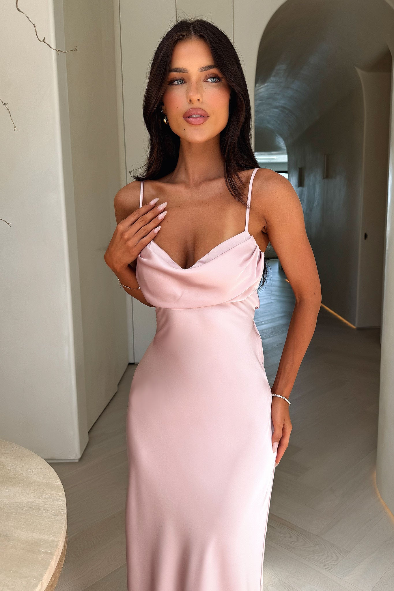 Novella Maxi Dress - Pink-Coutiqo