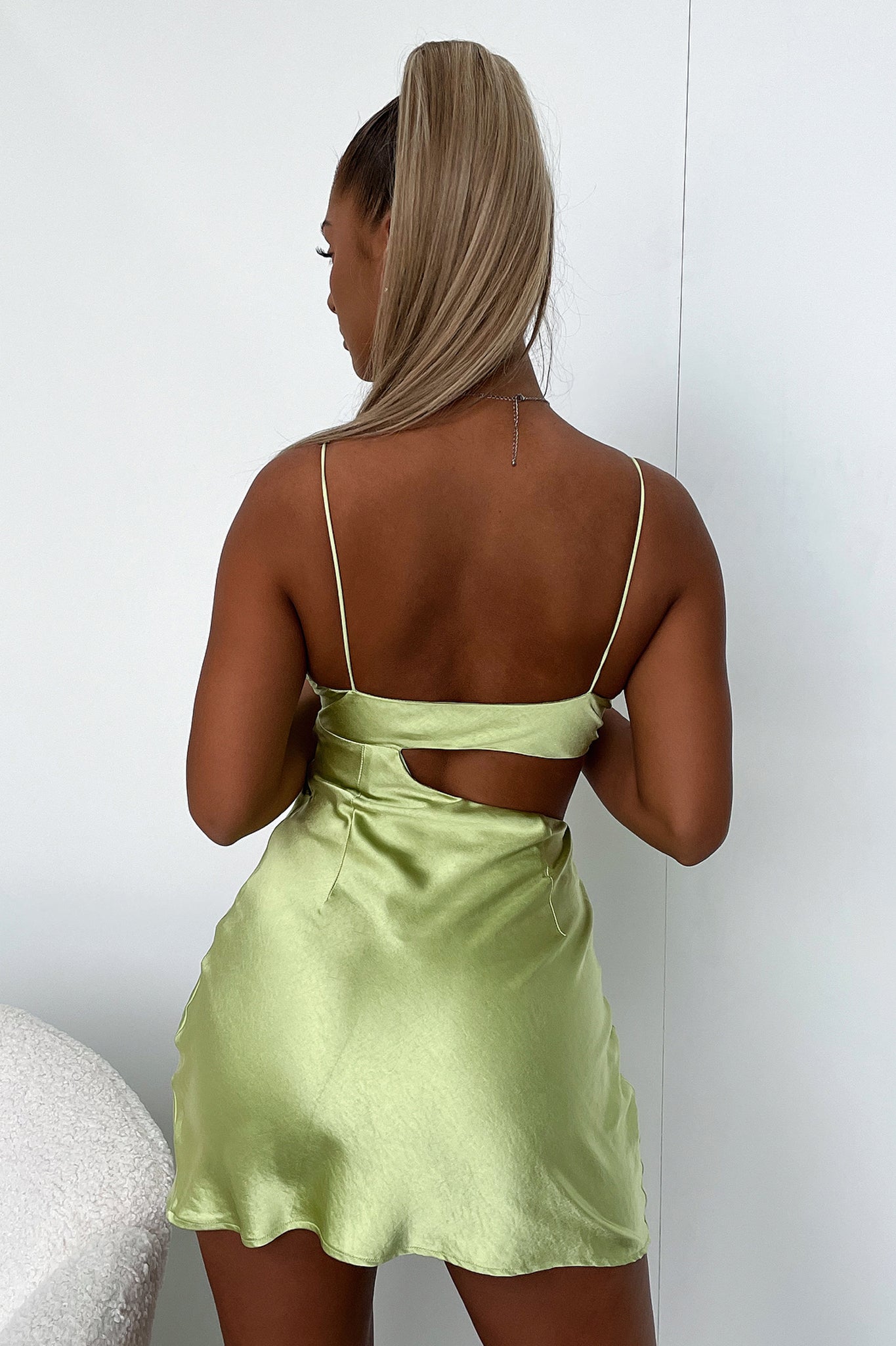 Oasis Mini Dress - Green-Coutiqo