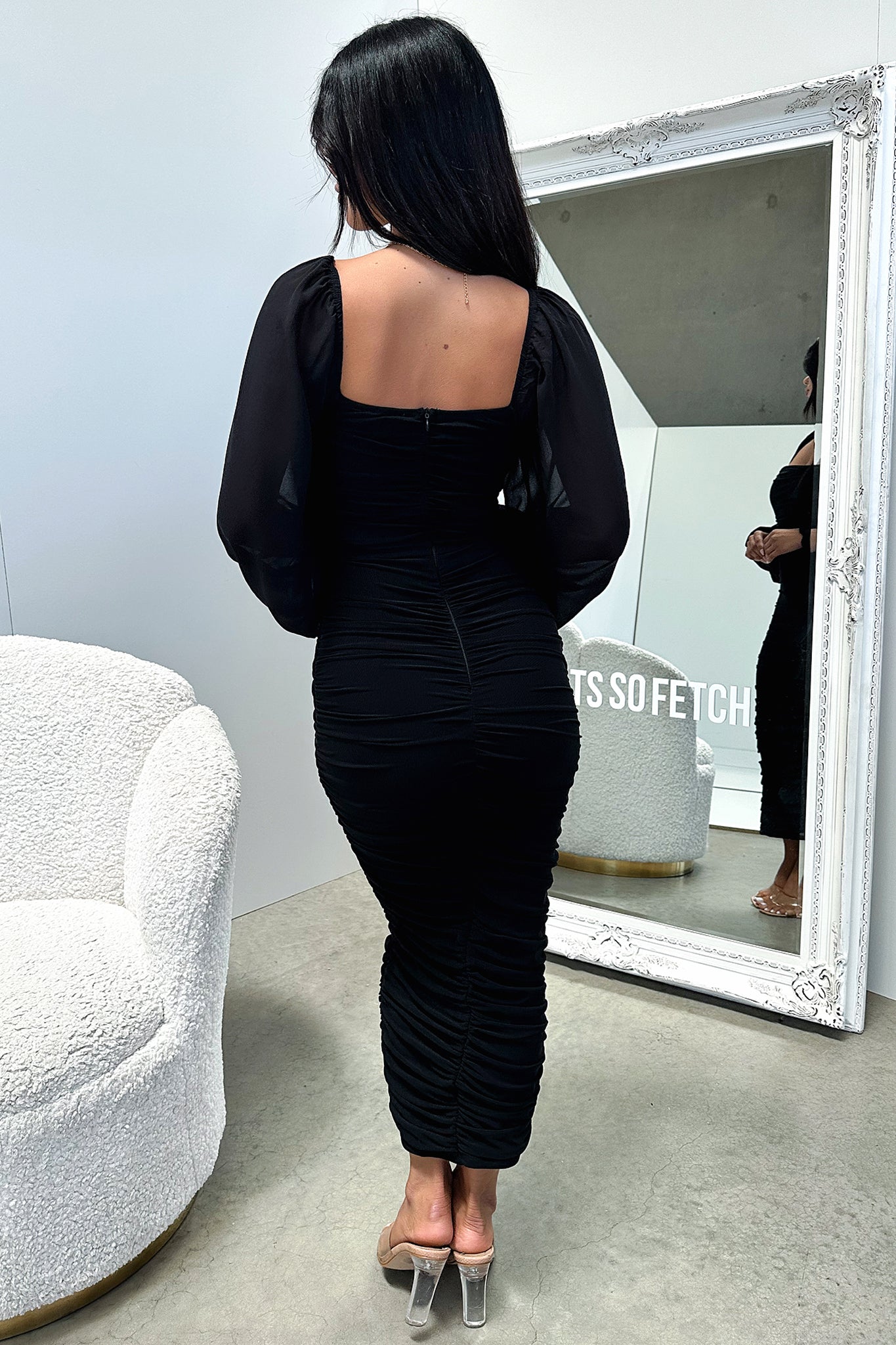 Octavia Maxi Dress - Black-Coutiqo