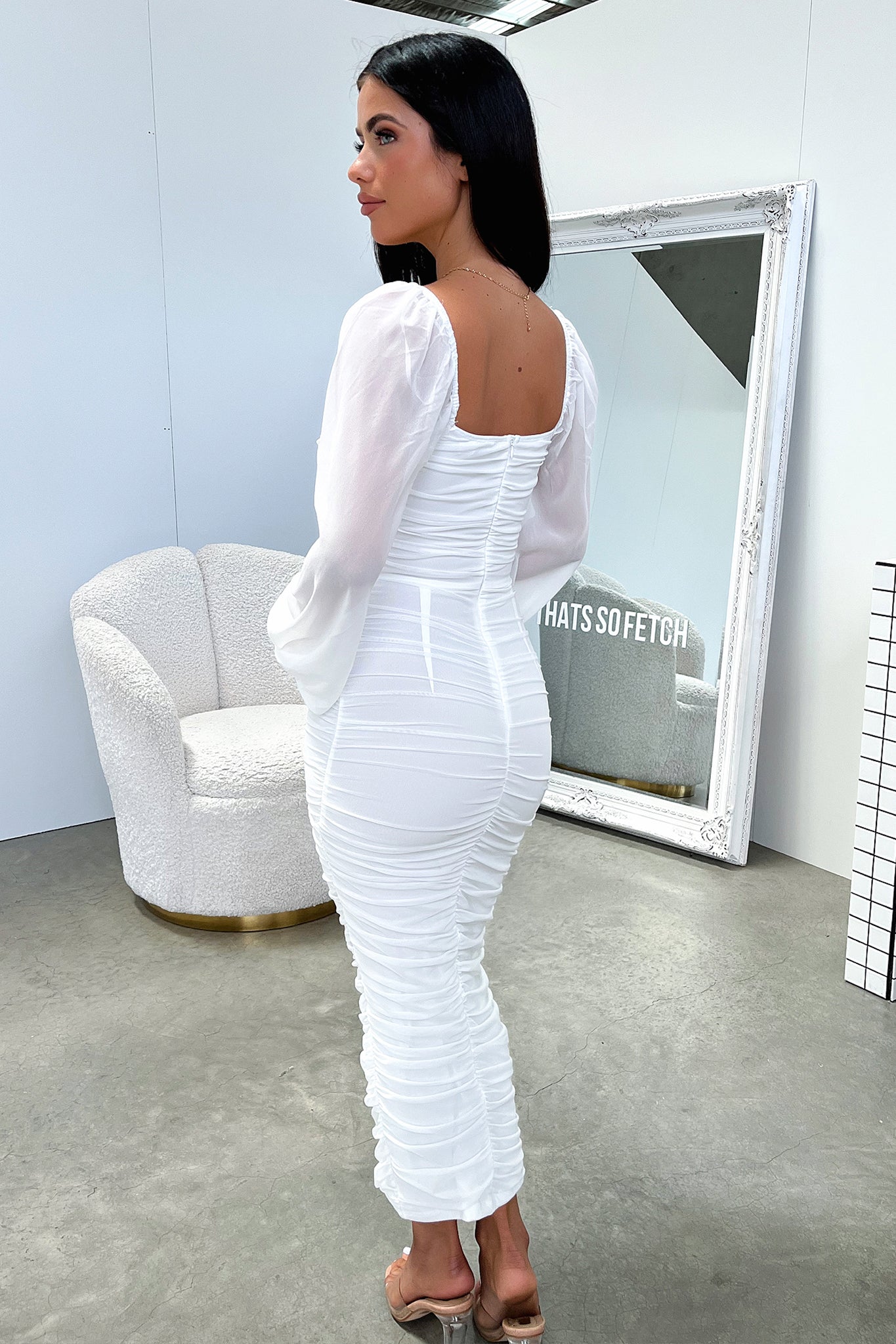 Octavia Maxi Dress - White-Coutiqo