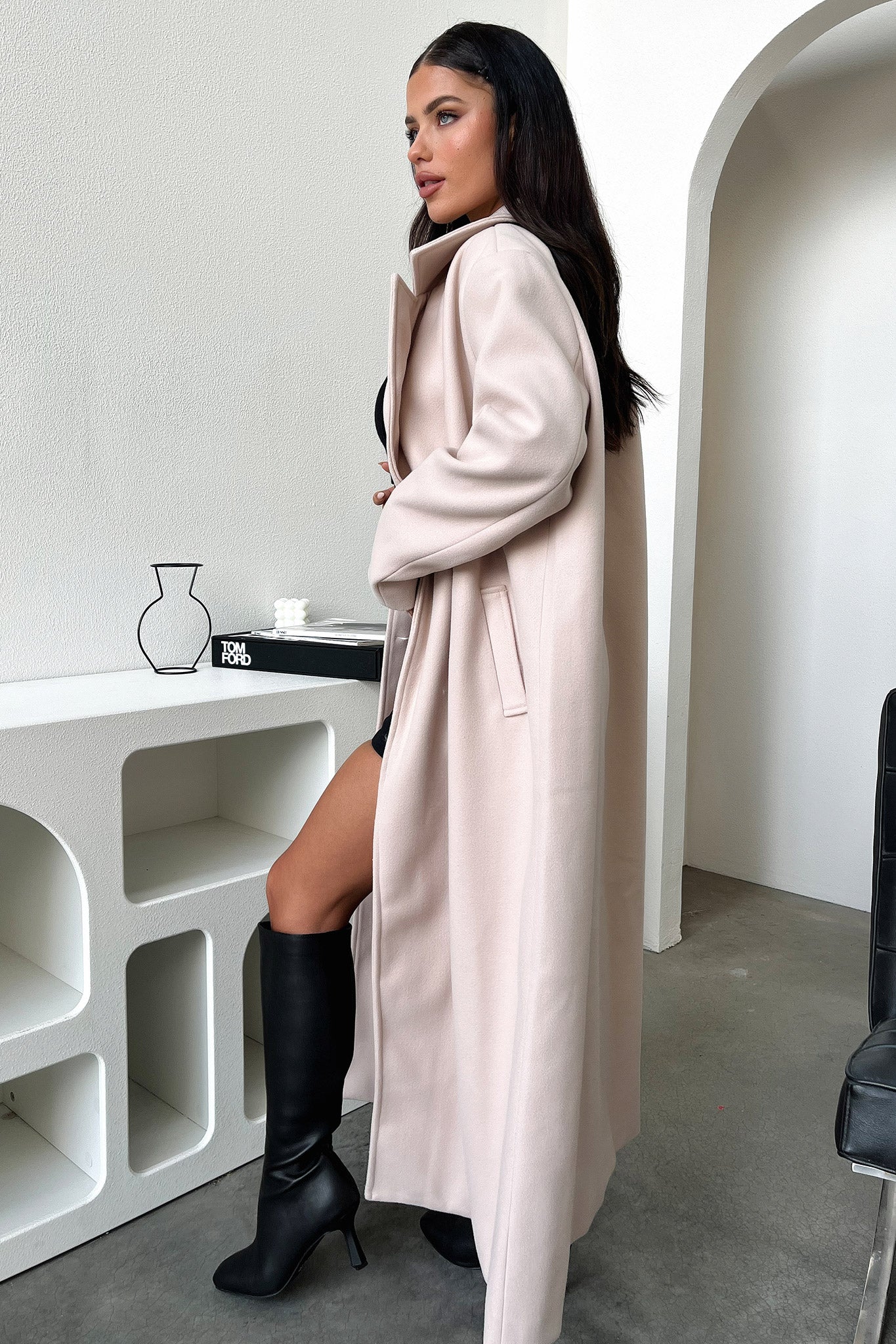 Odelia Coat - Nude-Coutiqo
