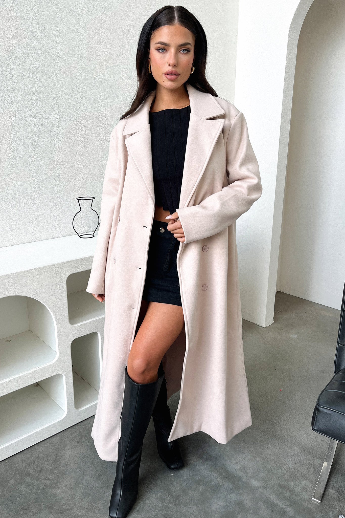 Odelia Coat - Nude-Coutiqo