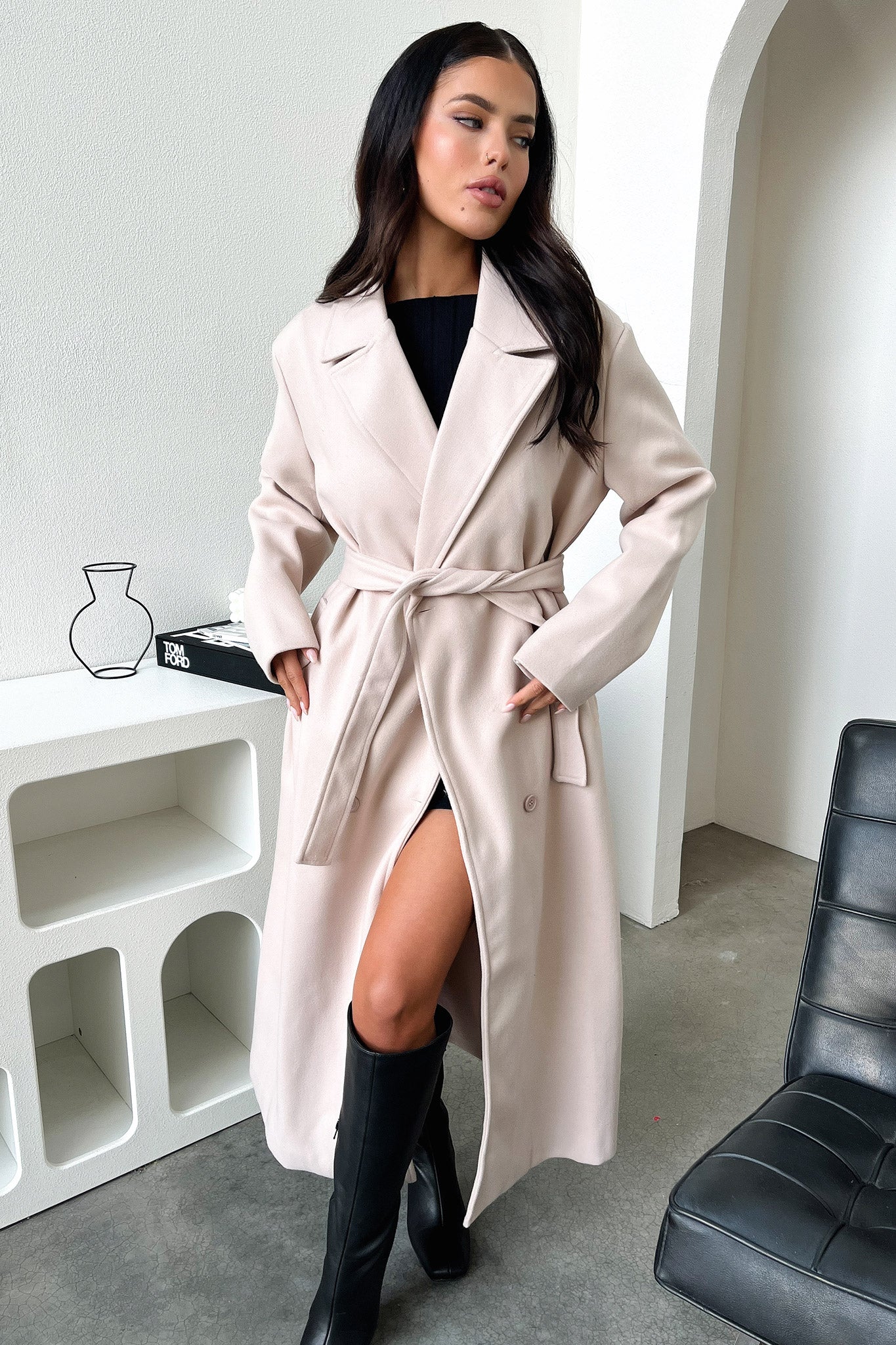 Odelia Coat - Nude-Coutiqo