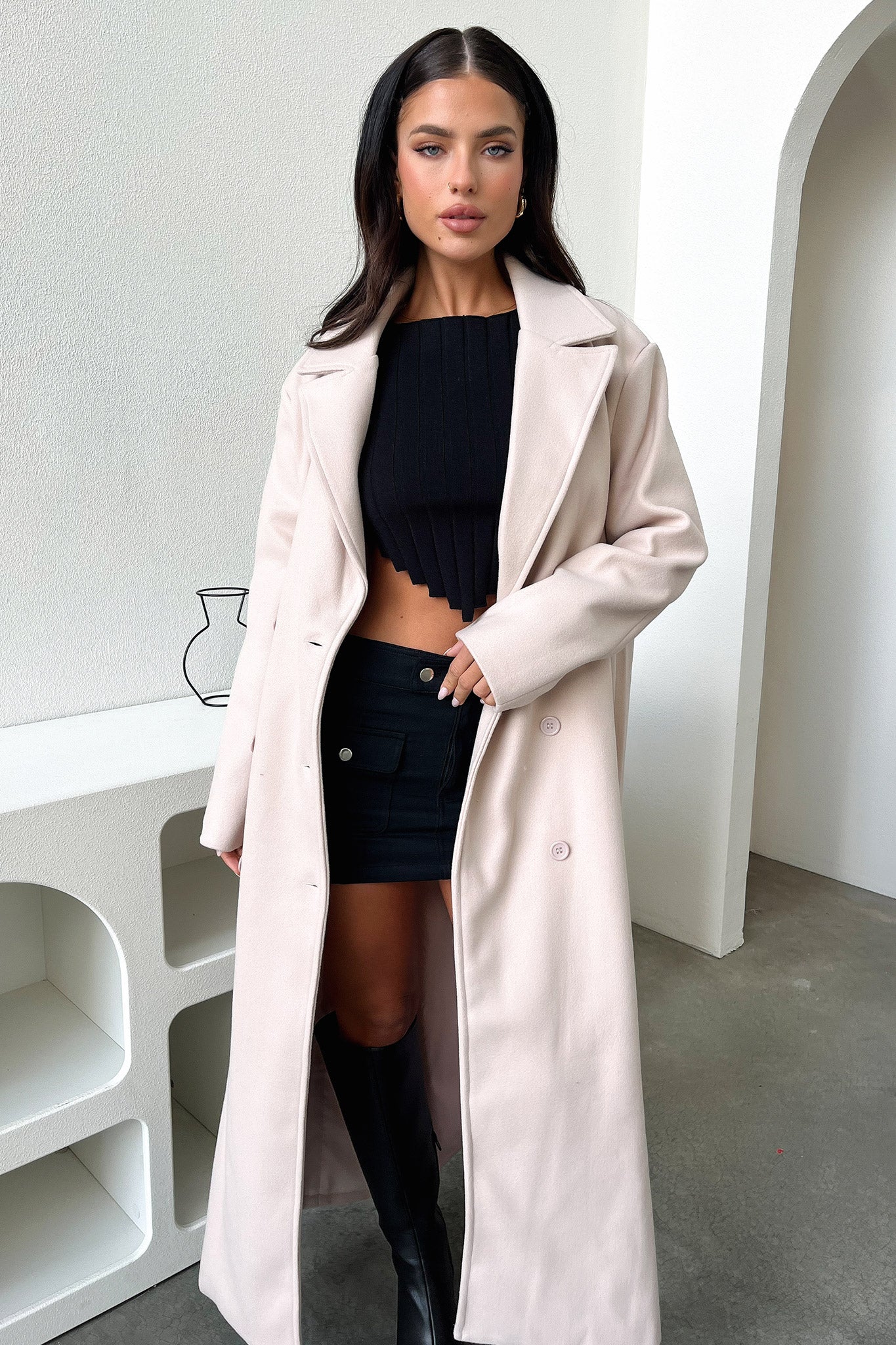 Odelia Coat - Nude-Coutiqo