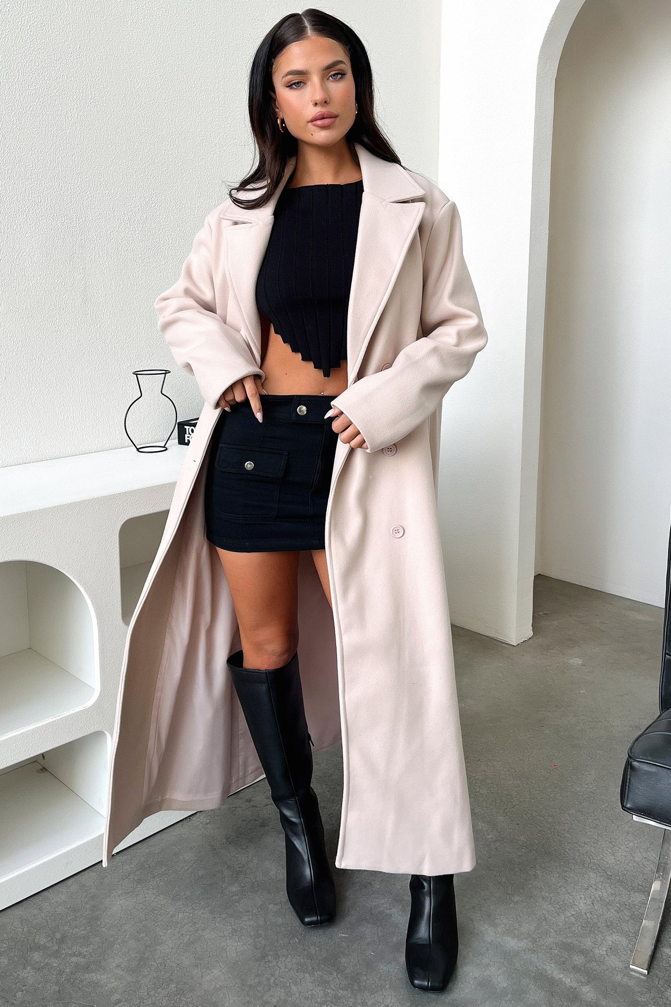 Odelia Coat - Nude-Coutiqo