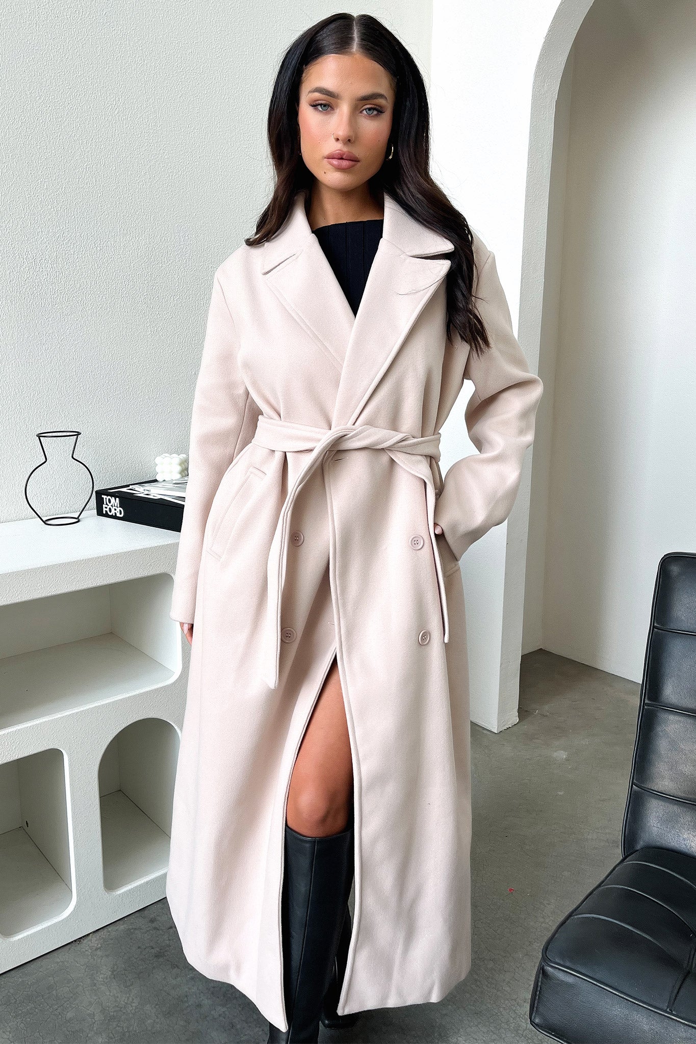Odelia Coat - Nude-Coutiqo