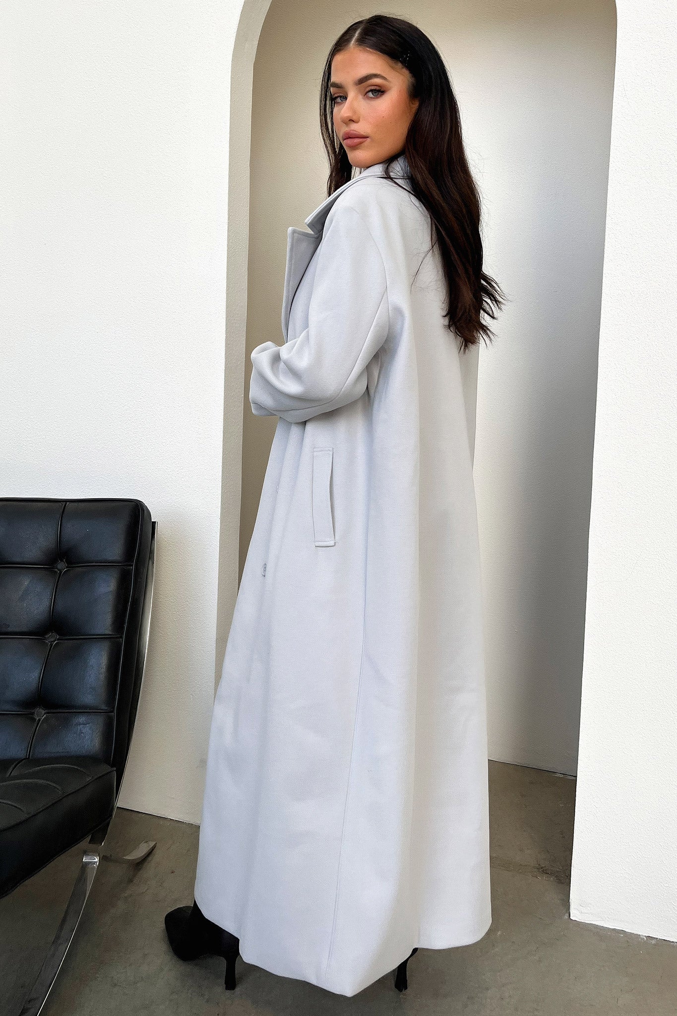 Odelia Coat - Grey-Coutiqo