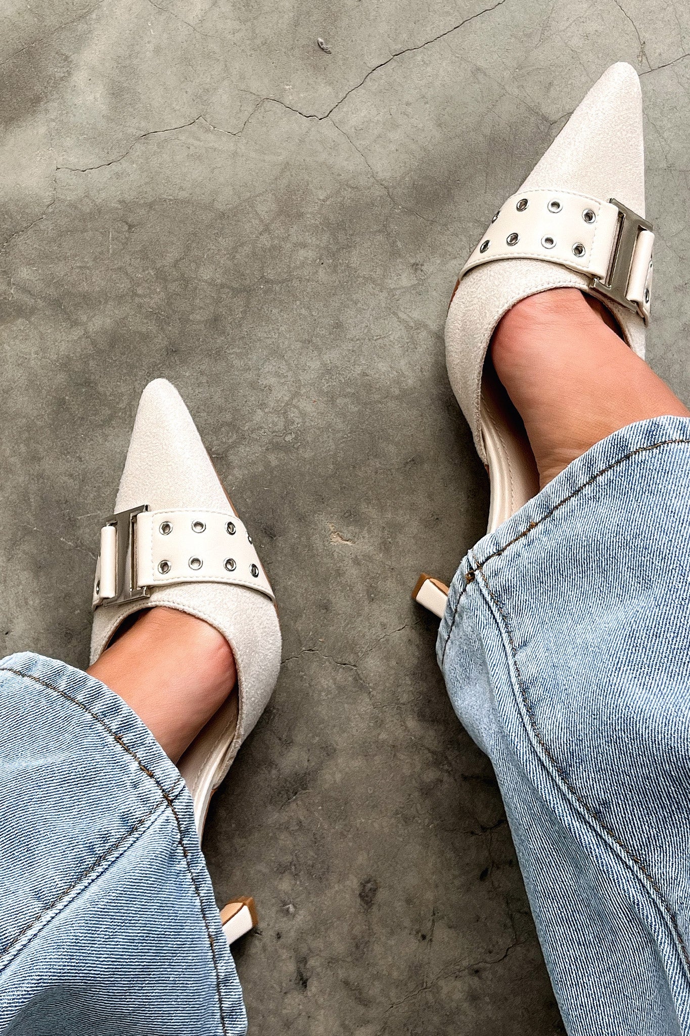 Odina Heels - Beige-Coutiqo