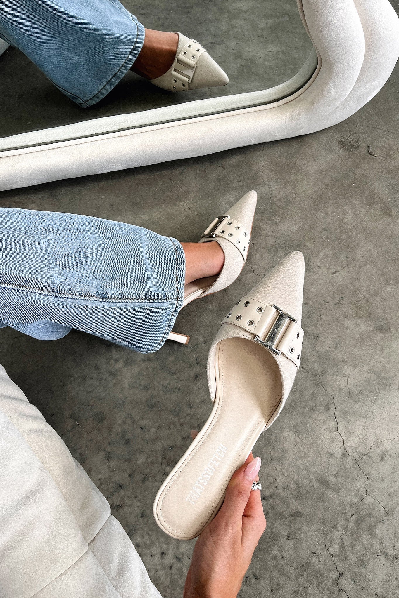 Odina Heels - Beige-Coutiqo