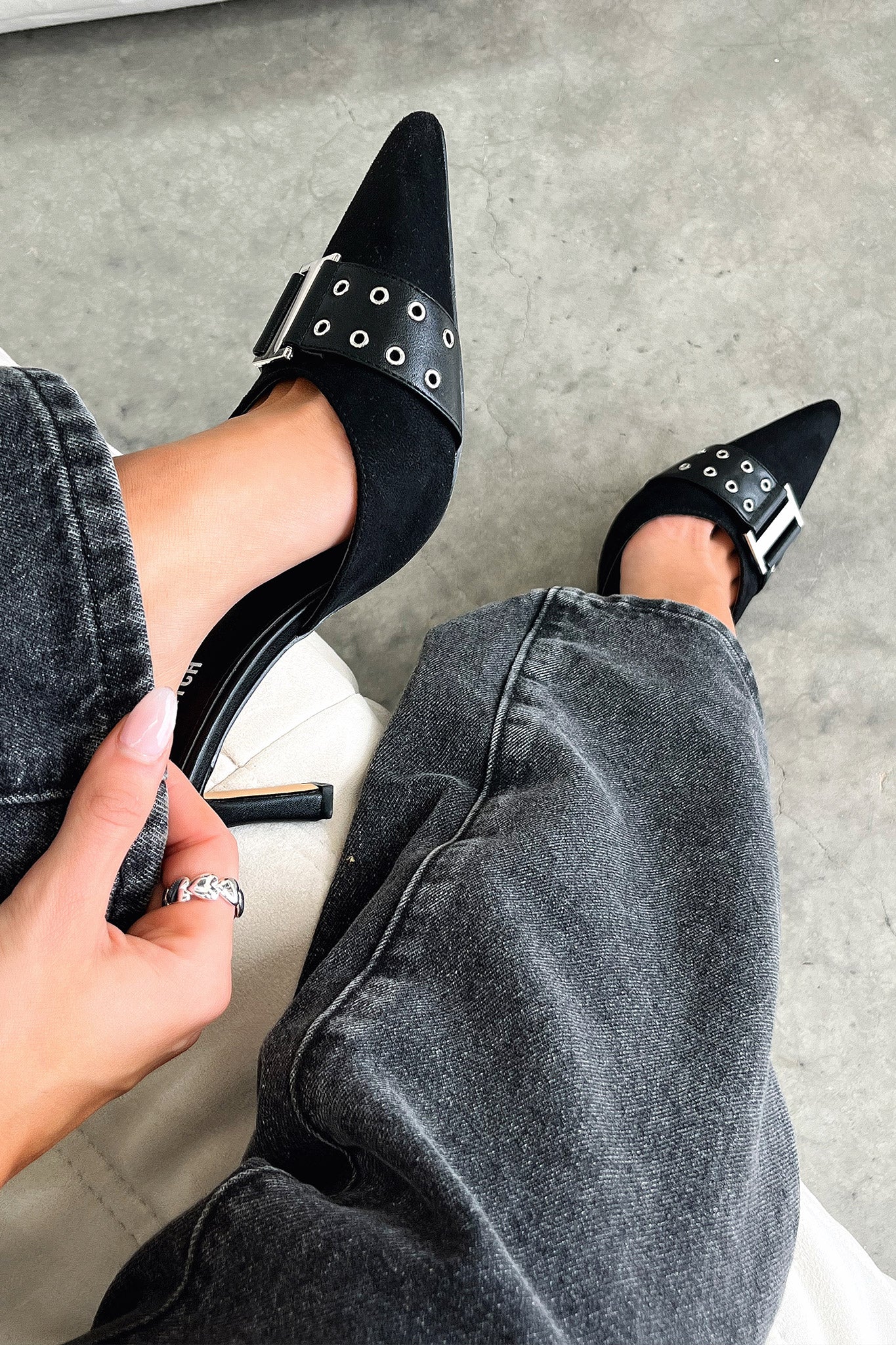 Odina Heels - Black-Coutiqo