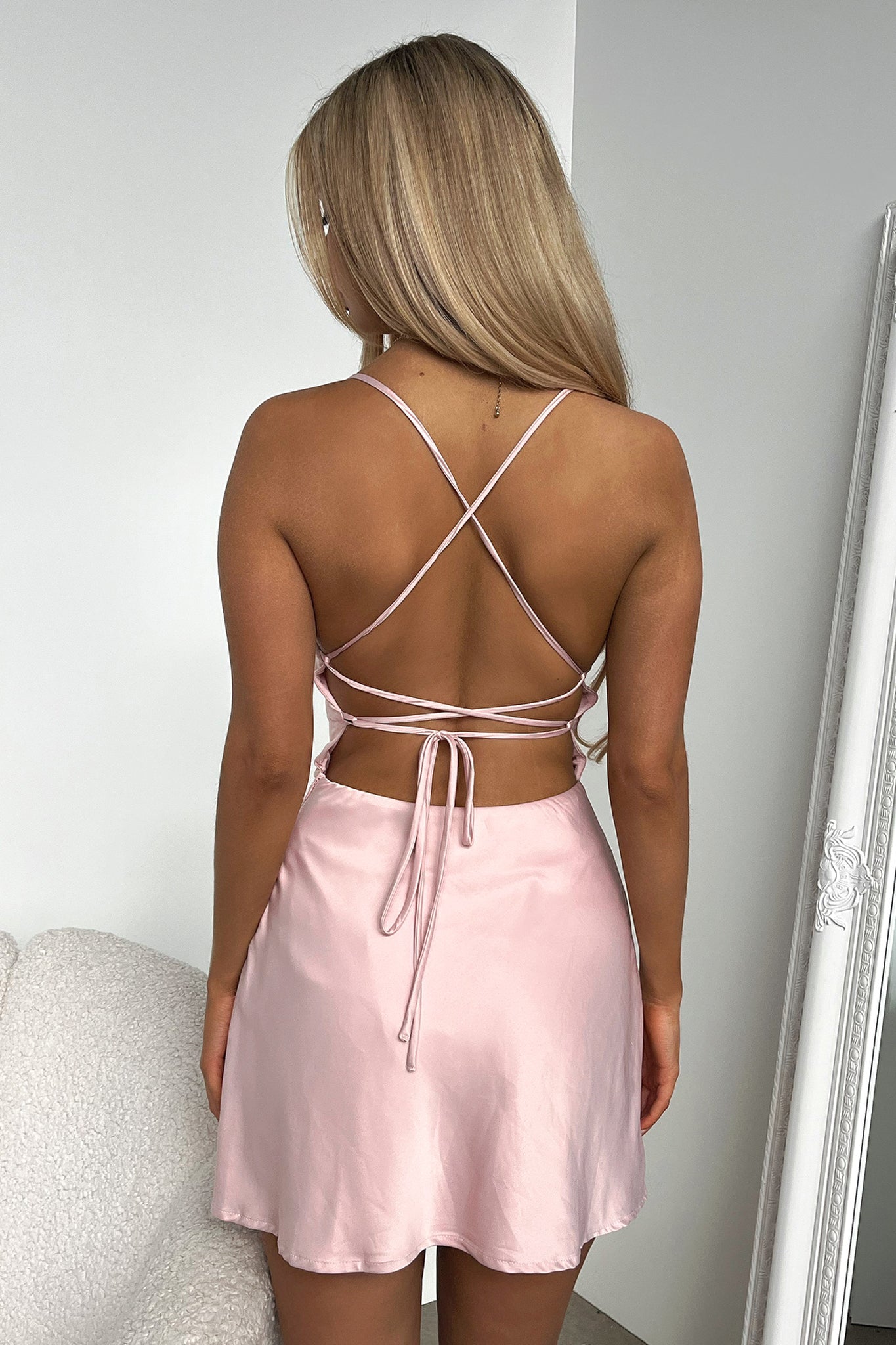Olivia Dress - Blush-Coutiqo