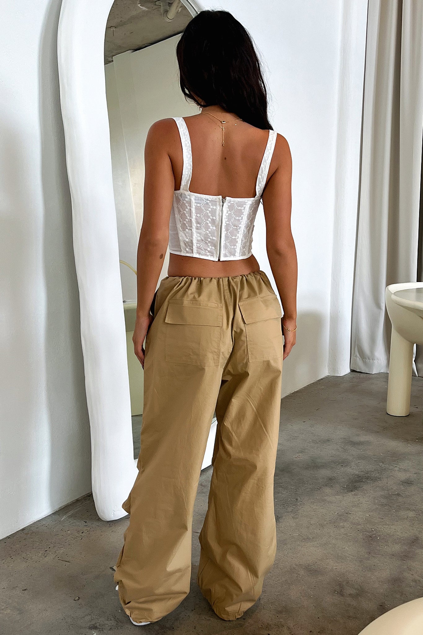 Millana Parachute Pants - Tan-Coutiqo