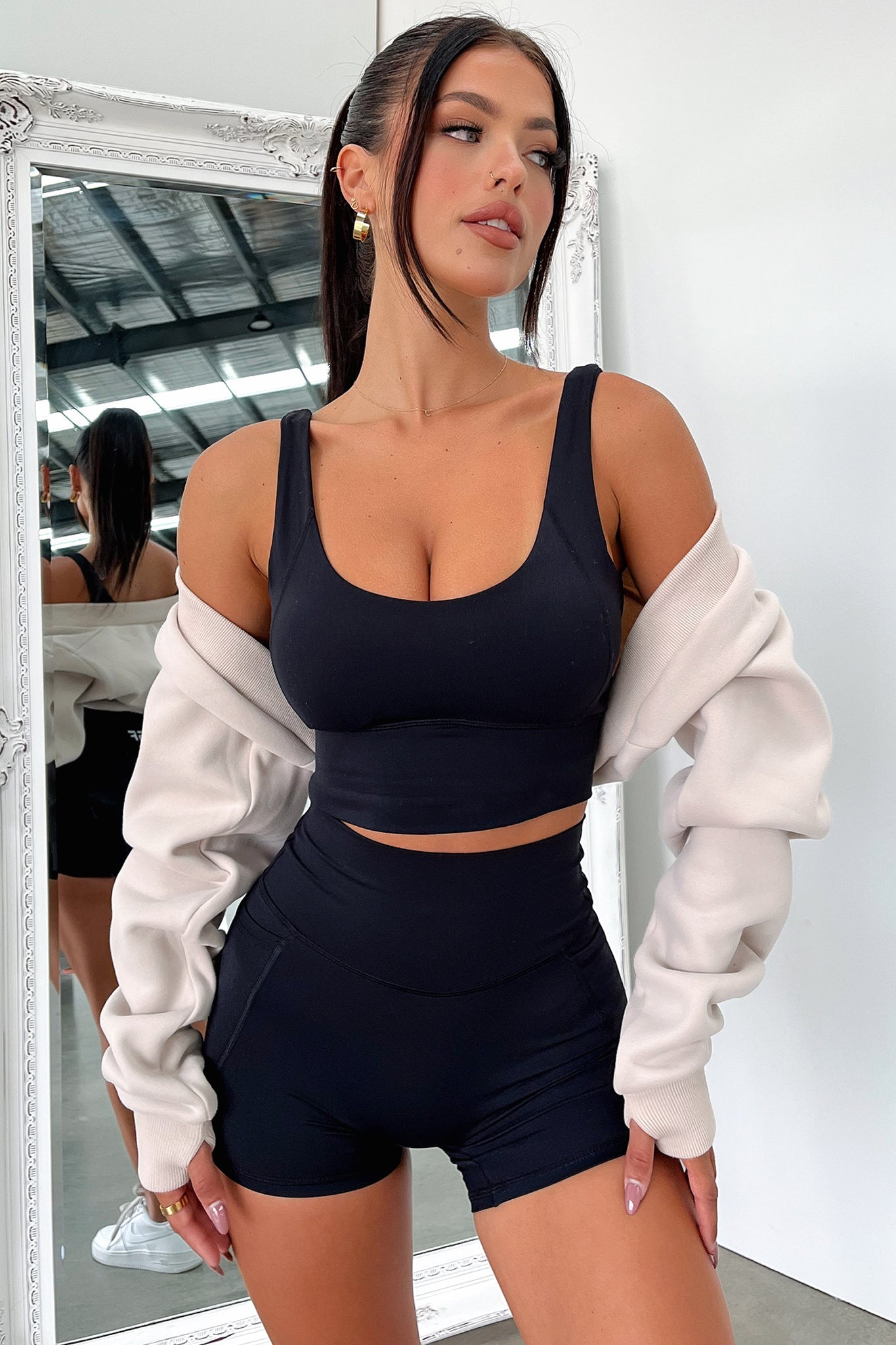 Paxton Sweater Bolero - Beige-Coutiqo