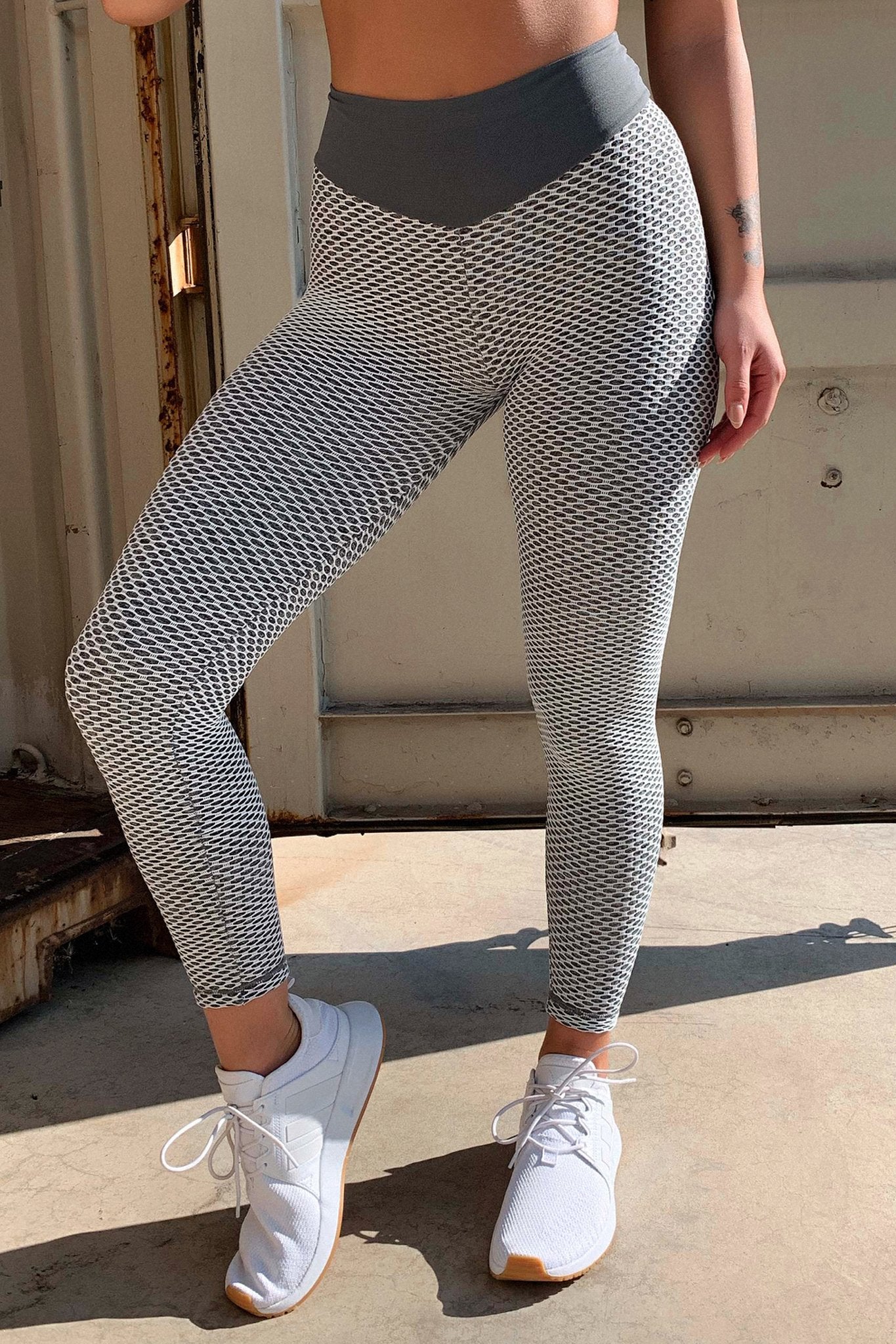 Phoenix Tights - Light Grey-Coutiqo