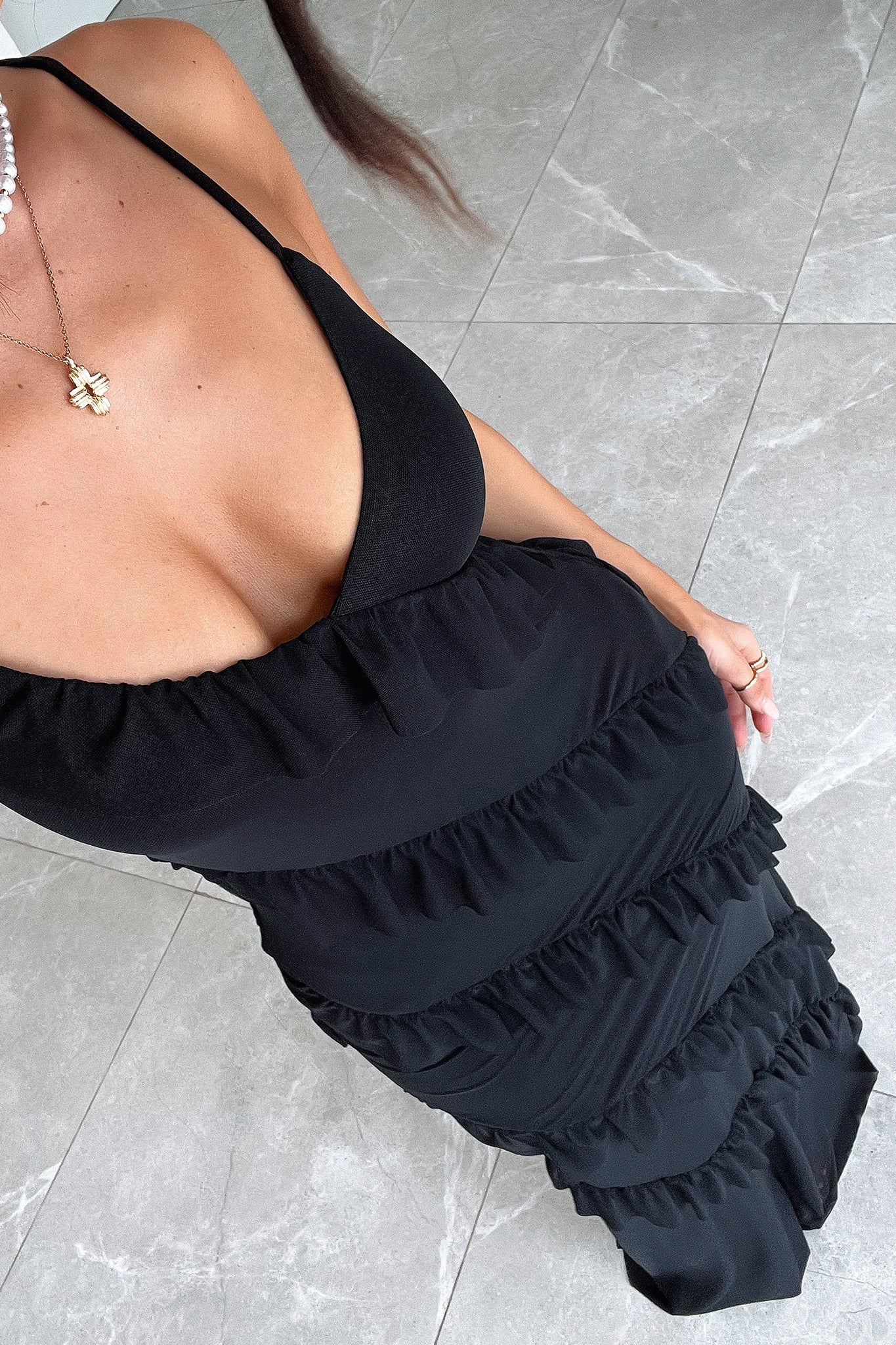 Pippa Maxi Dress - Black-Coutiqo