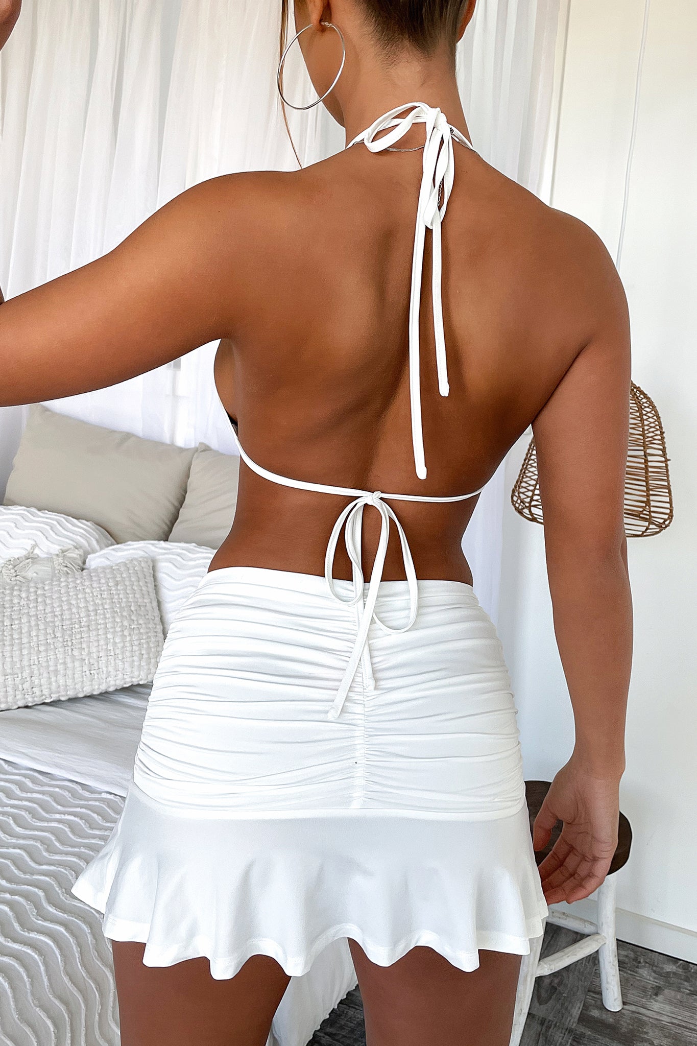 Pixie Mini Skirt - White-Coutiqo