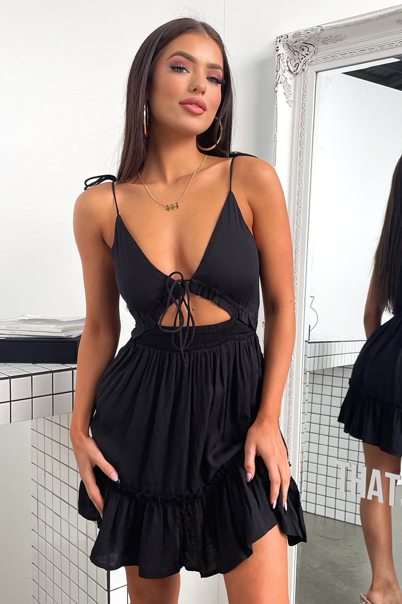 Primerose Dress - Black-Coutiqo