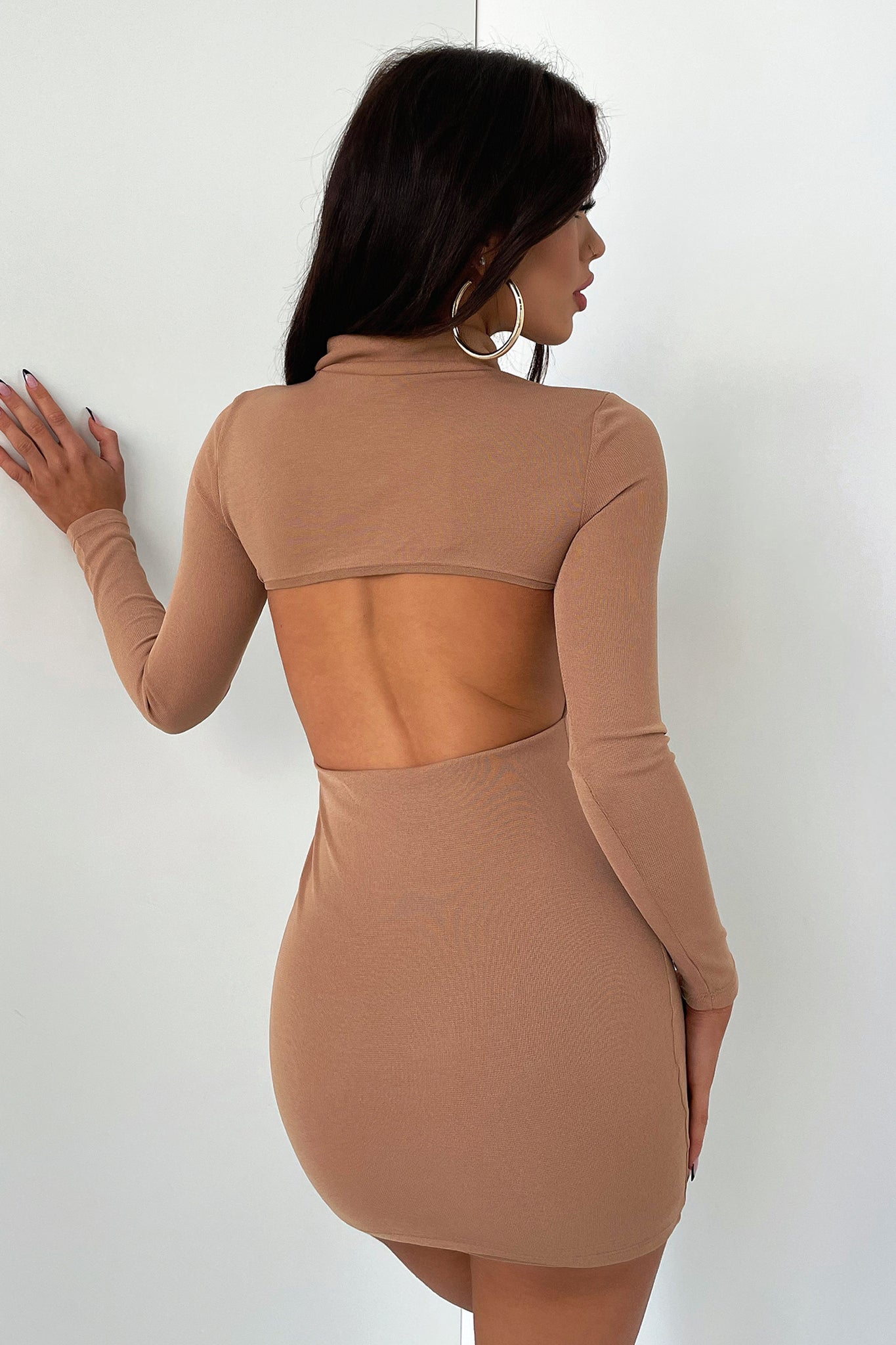 Prism Dress - Brown-Coutiqo