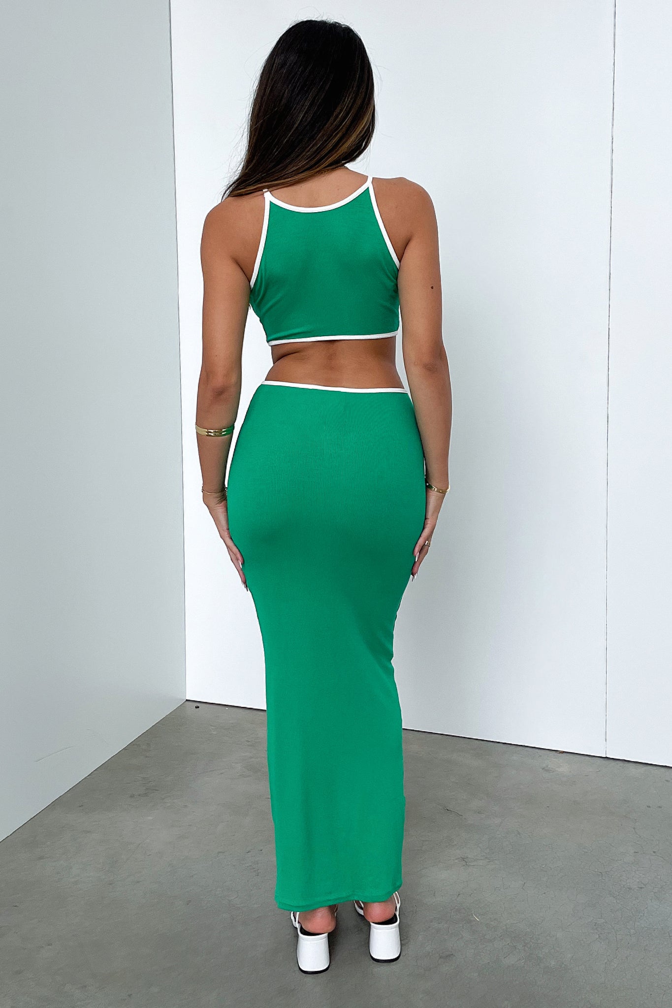 Radar Maxi Dress - Green-Coutiqo