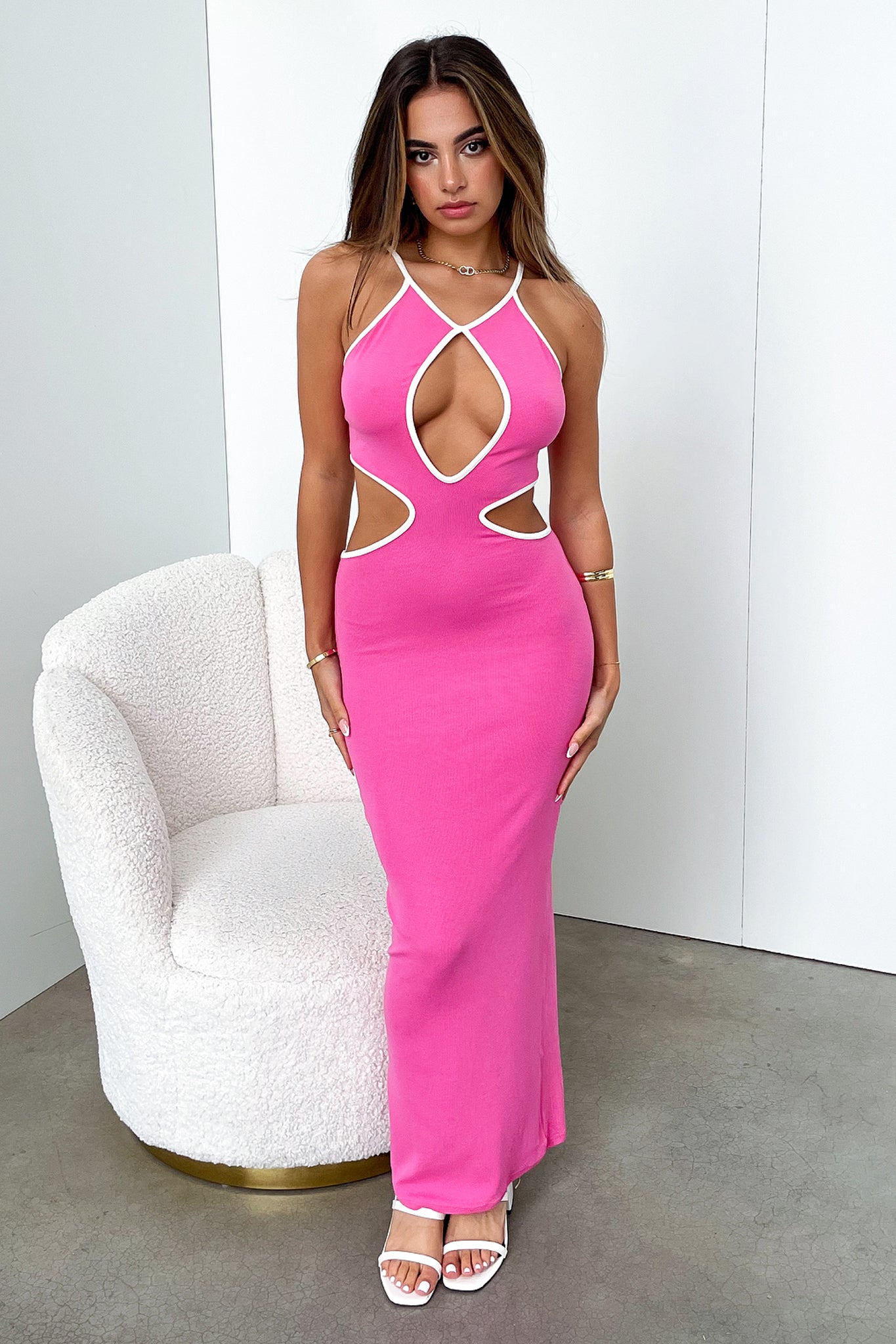 Radar Maxi Dress - Pink-Coutiqo