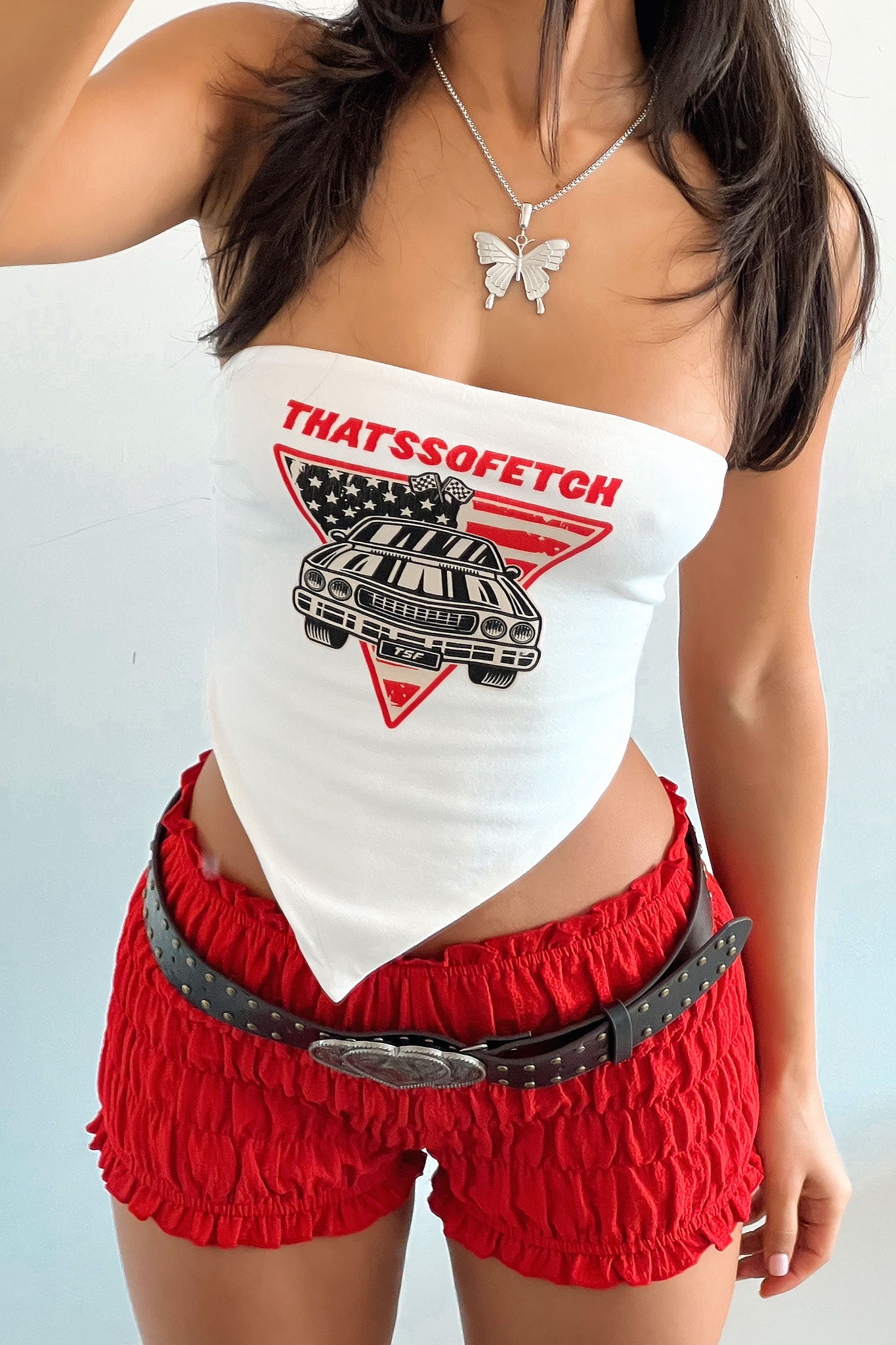 Ranch Strapless Top - White-Coutiqo