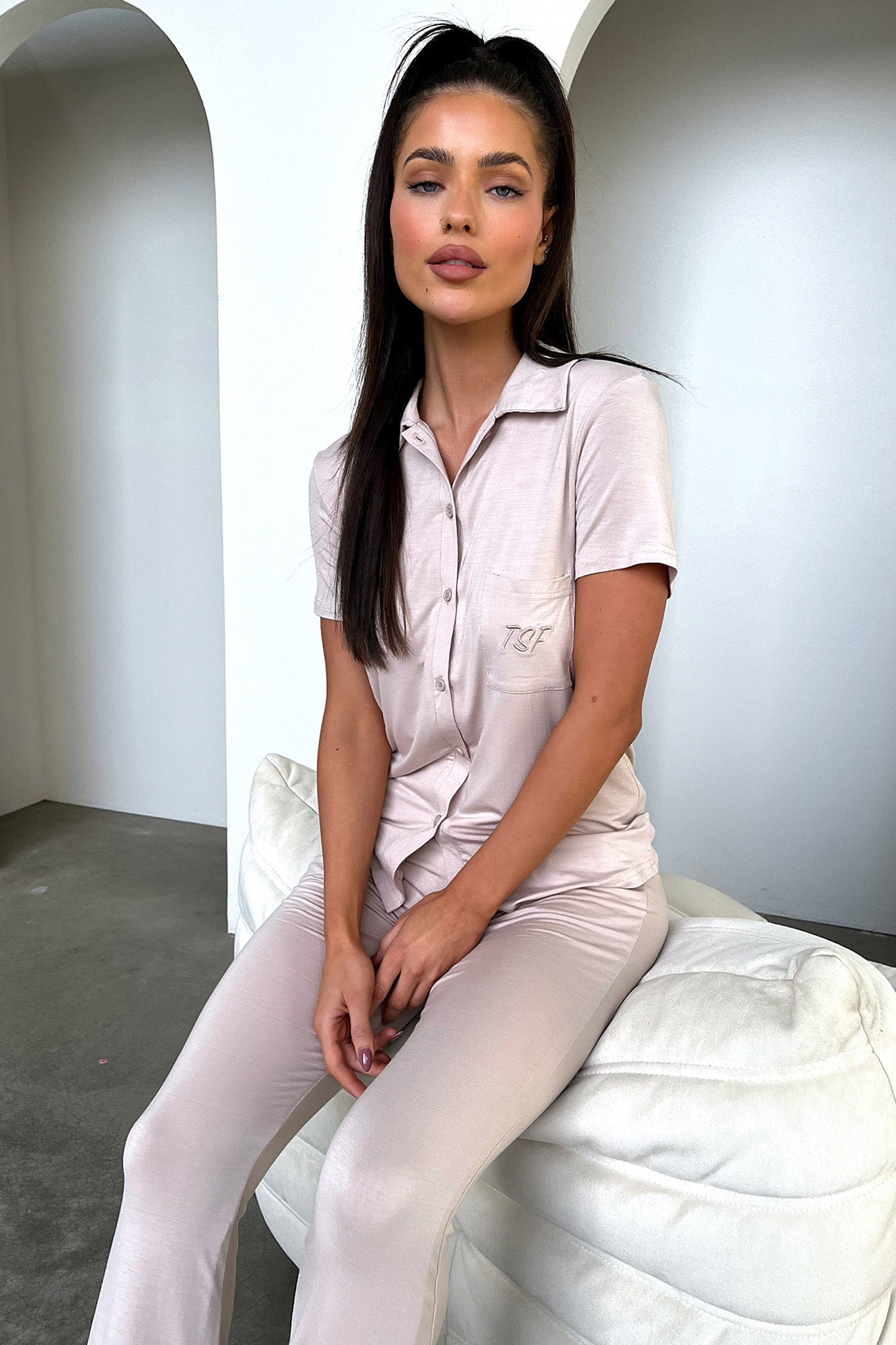 Rayne Pants - Beige-Coutiqo