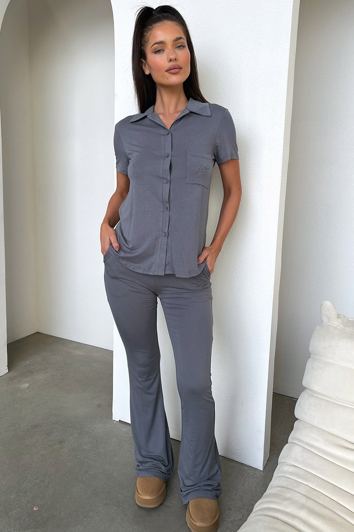 Rayne Pants - Charcoal-Coutiqo