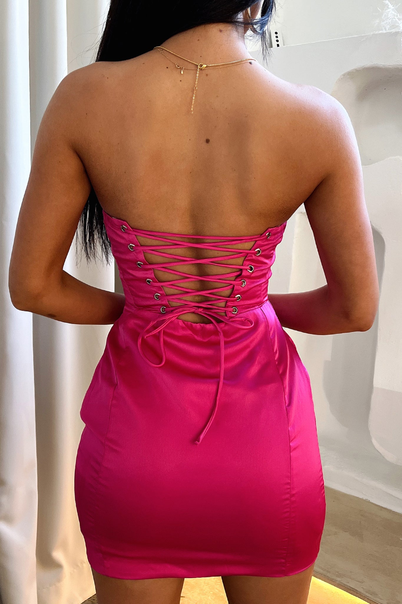 Refy Dress - Hot Pink-Coutiqo