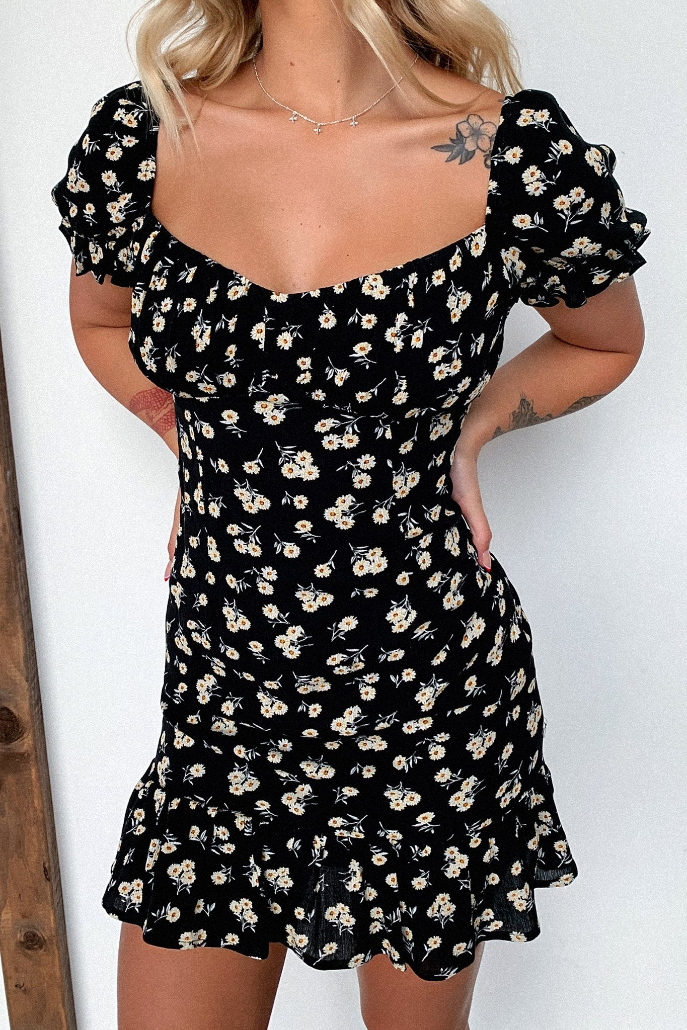 Regina Dress - Black Floral-Coutiqo