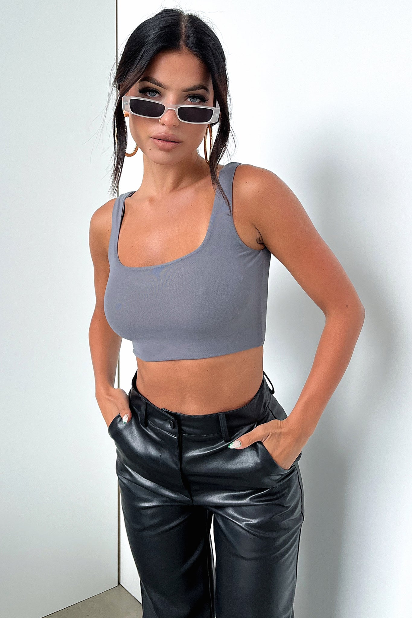 Remi Crop - Grey-Coutiqo