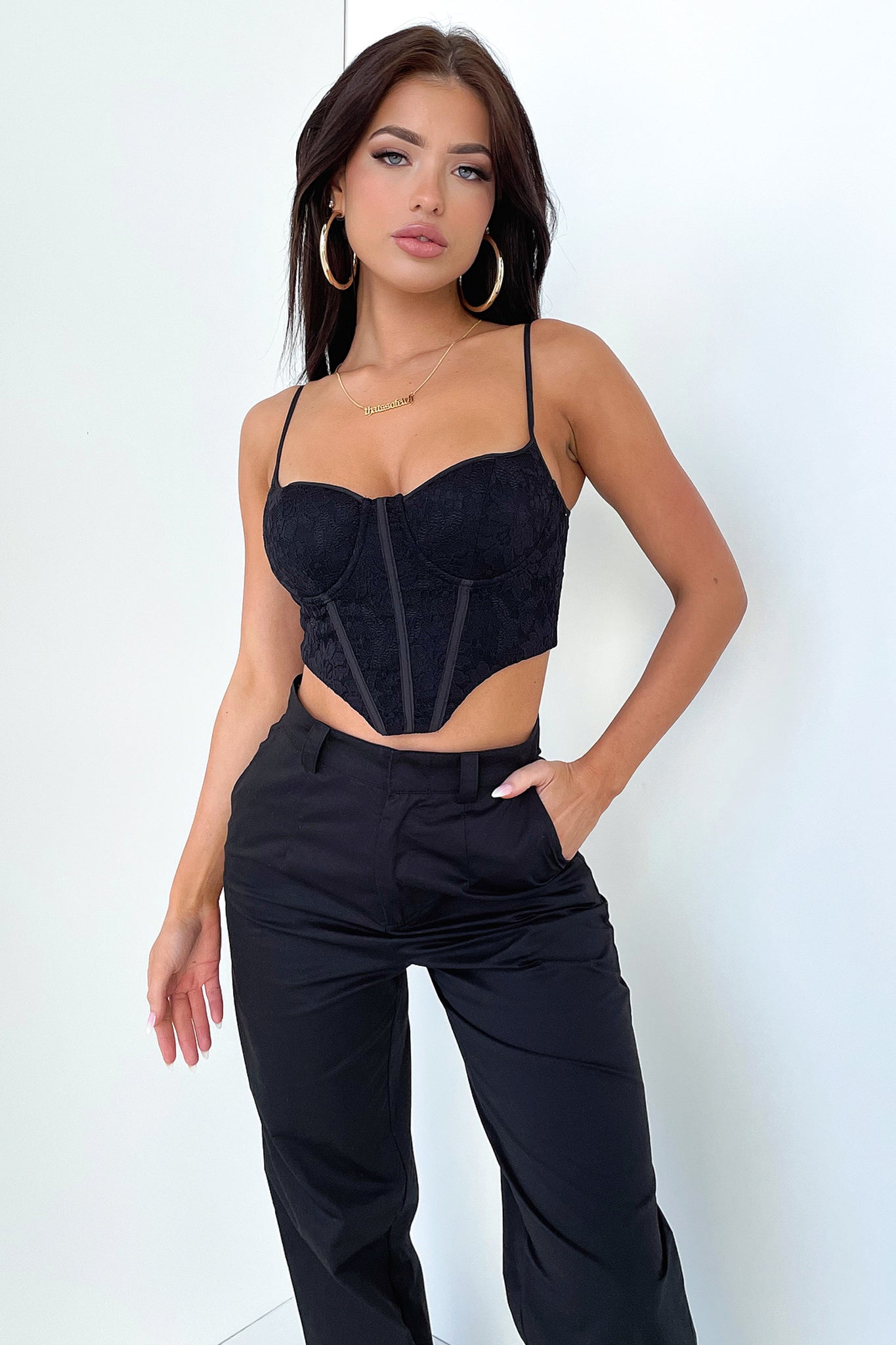 Marko Lace Corset - Black-Coutiqo