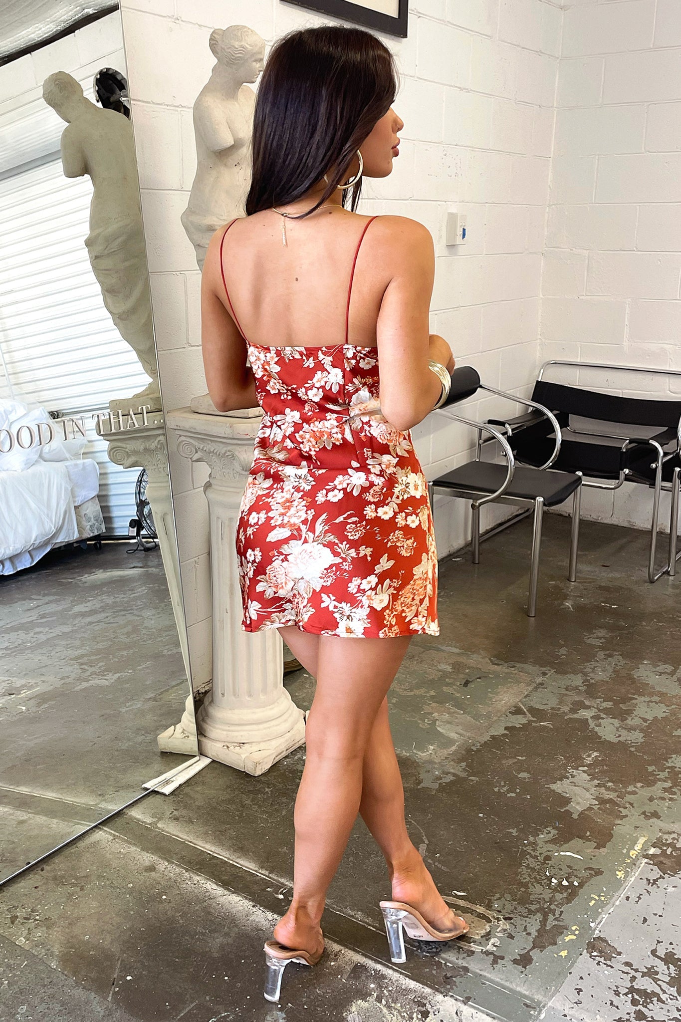 Rhea Dress - Red Floral-Coutiqo