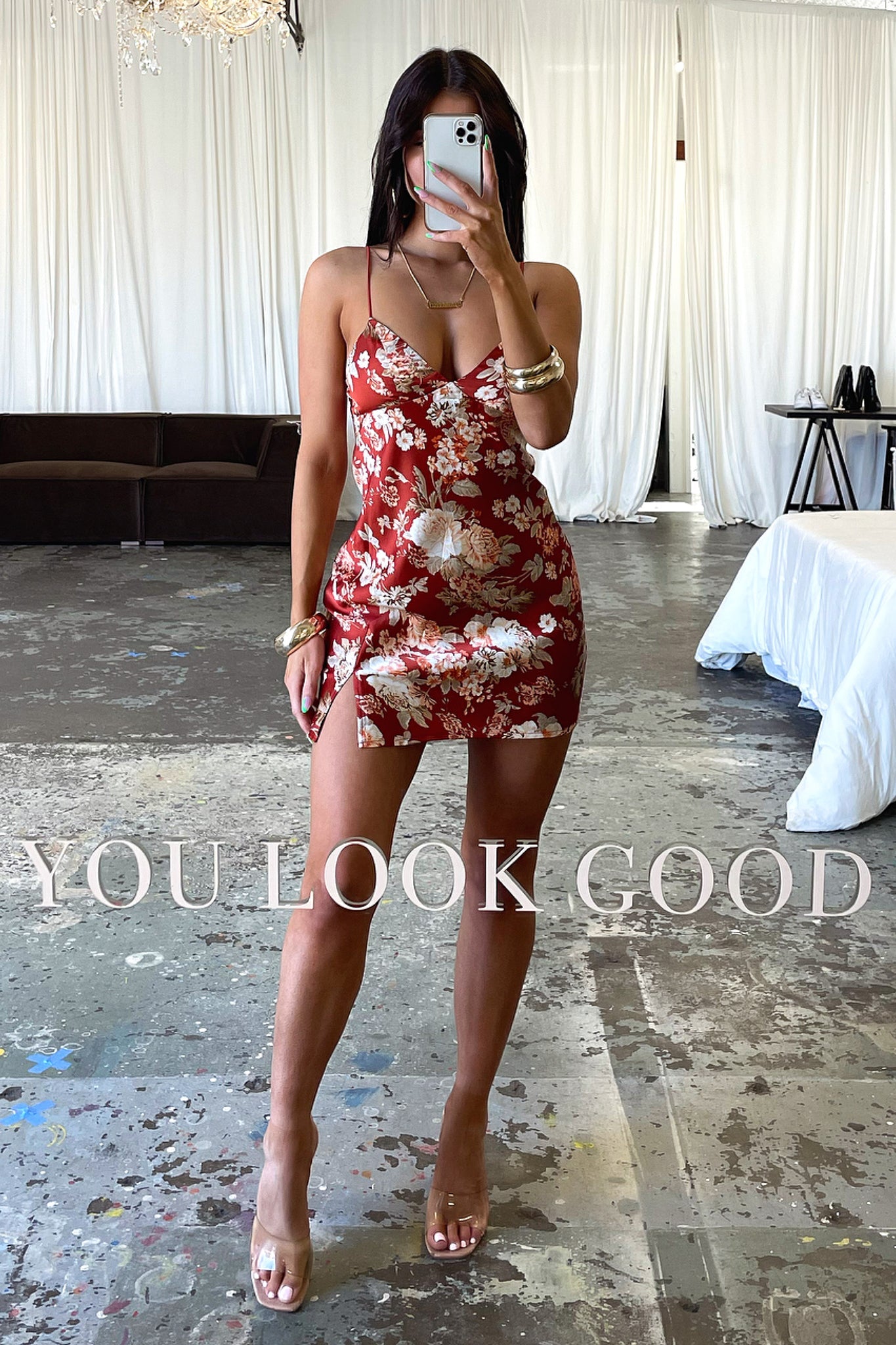 Rhea Dress - Red Floral-Coutiqo